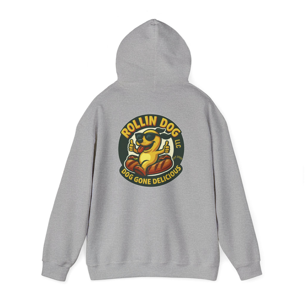 Original Dog Logo Hoodie — 'Rollin Dog LLC: Dog Gone Delicious' Graphic Pullover
