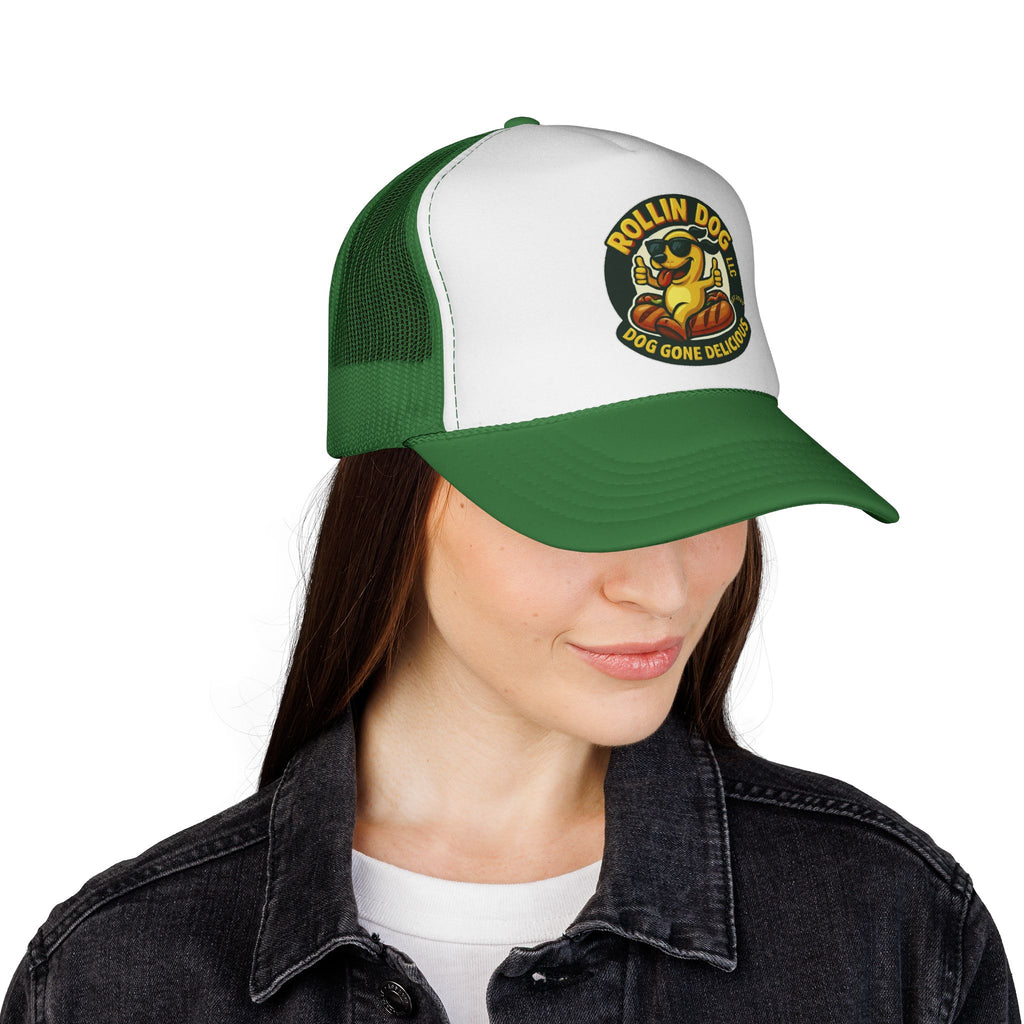 Original Trucker Hat — "Rollin Dog" Retro Hot Dog Logo Cap