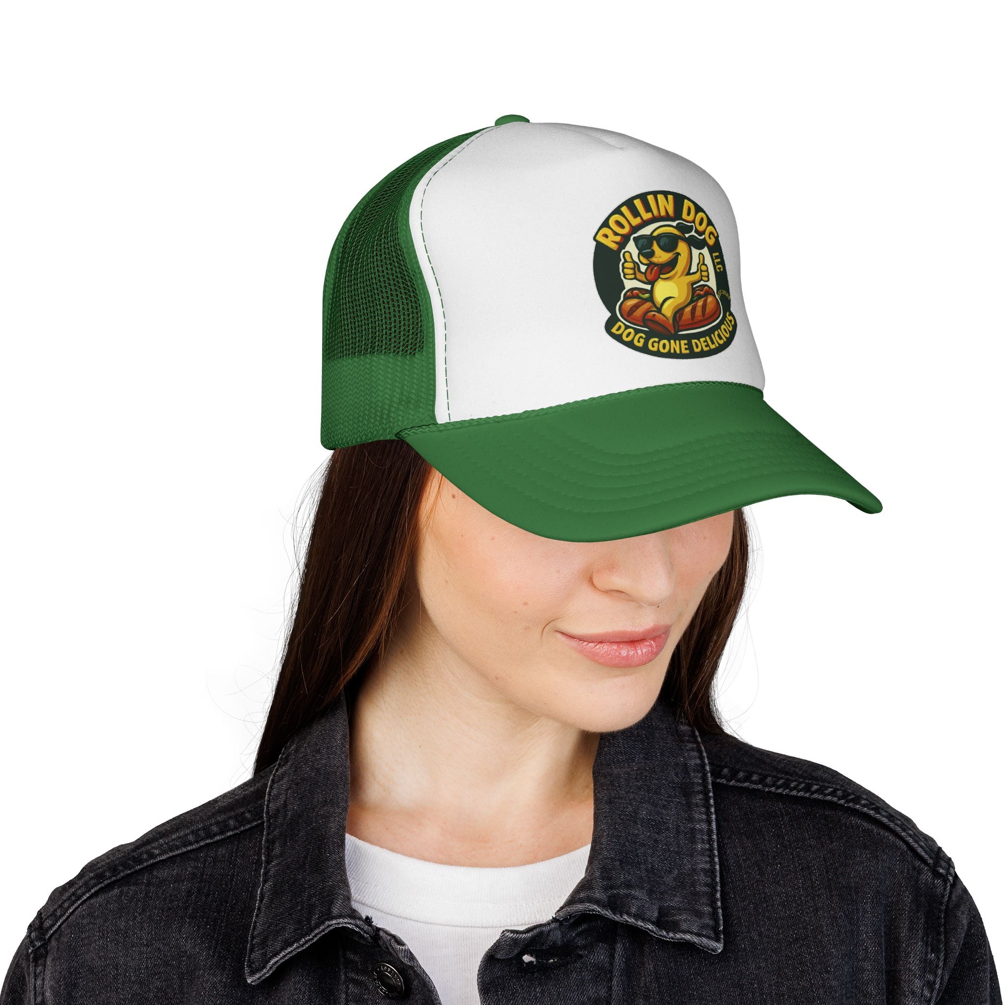 Original Trucker Hat — "Rollin Dog" Retro Hot Dog Logo Cap