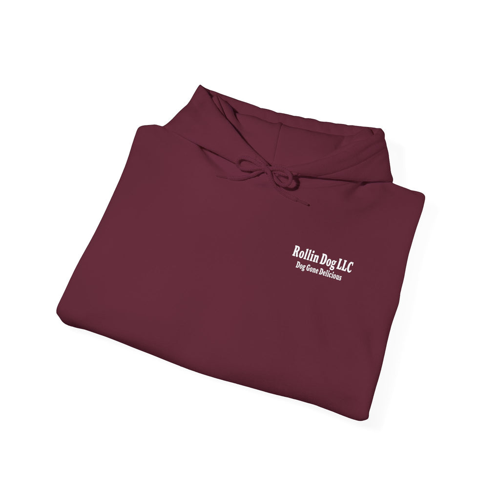 Original Dog Logo Hoodie — 'Rollin Dog LLC: Dog Gone Delicious' Graphic Pullover