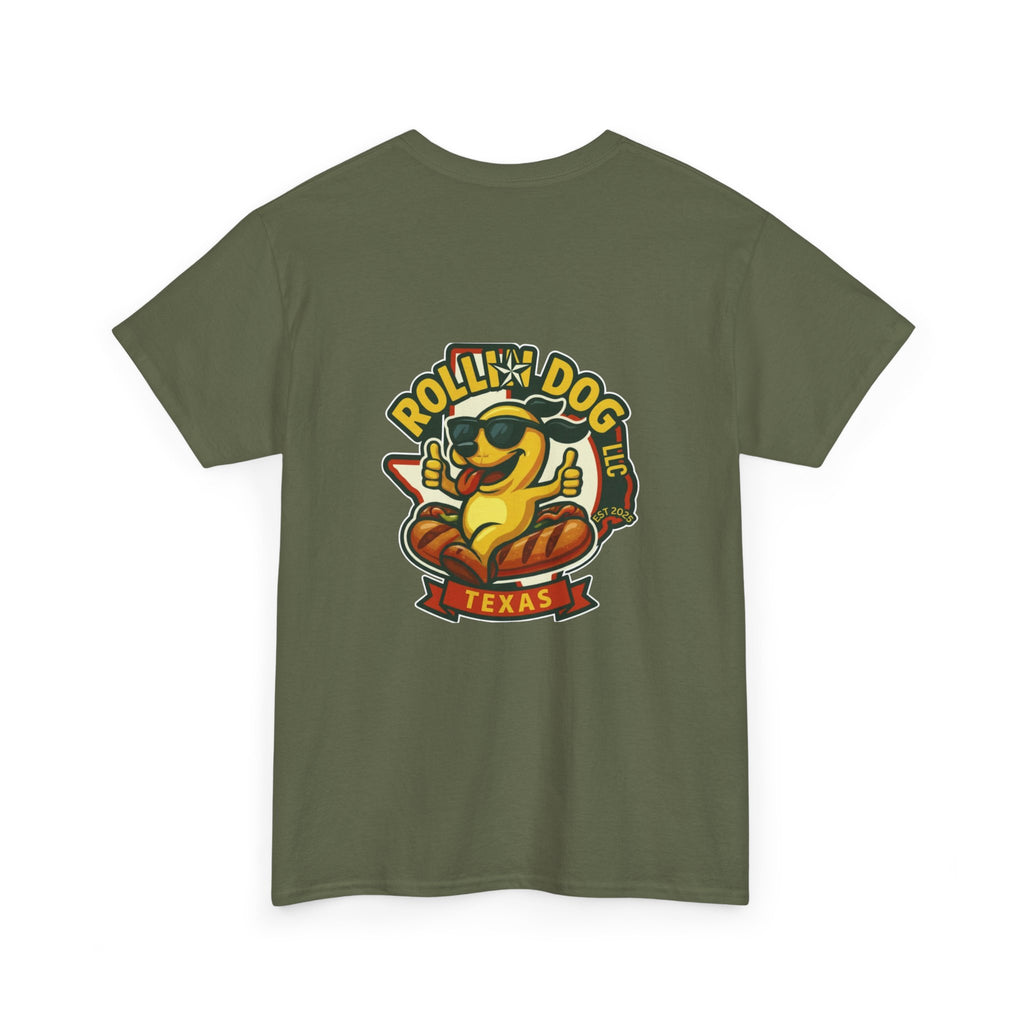 Rollin' Dog Texas T-Shirt — Retro Hot Dog Logo Tee