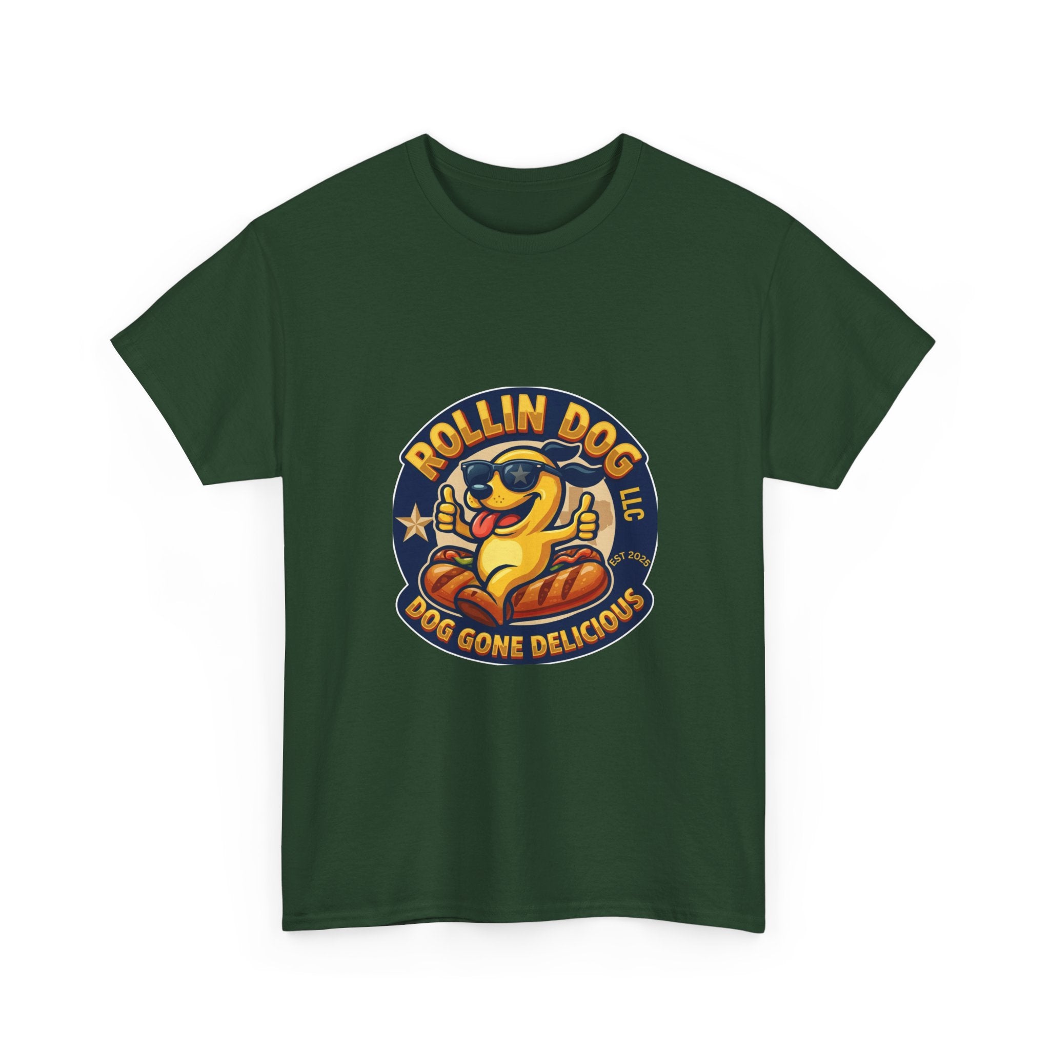 T-Shirt — "Texas Rollin Dog" Retro Hot Dog Mascot Tee
