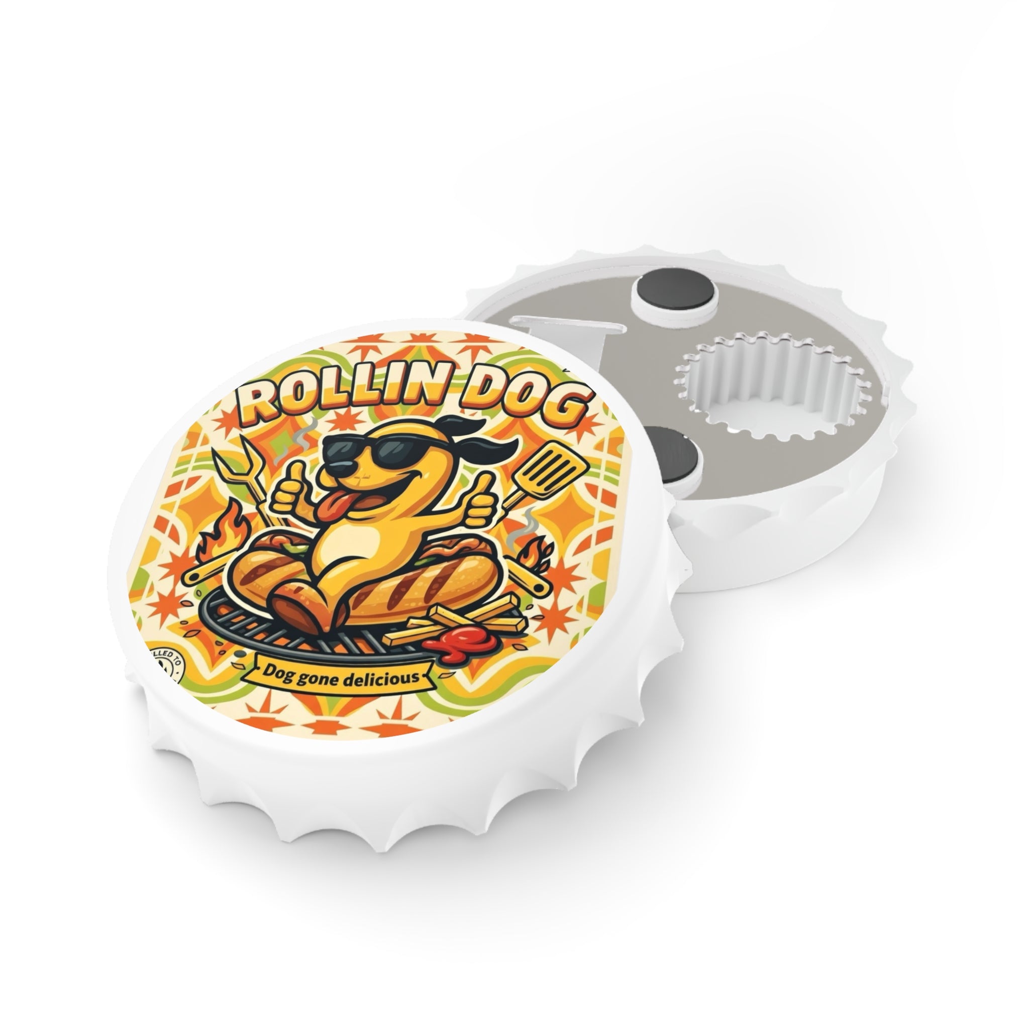 Bottle Opener — "Rollin Dog" BBQ Cartoon Beer Opener