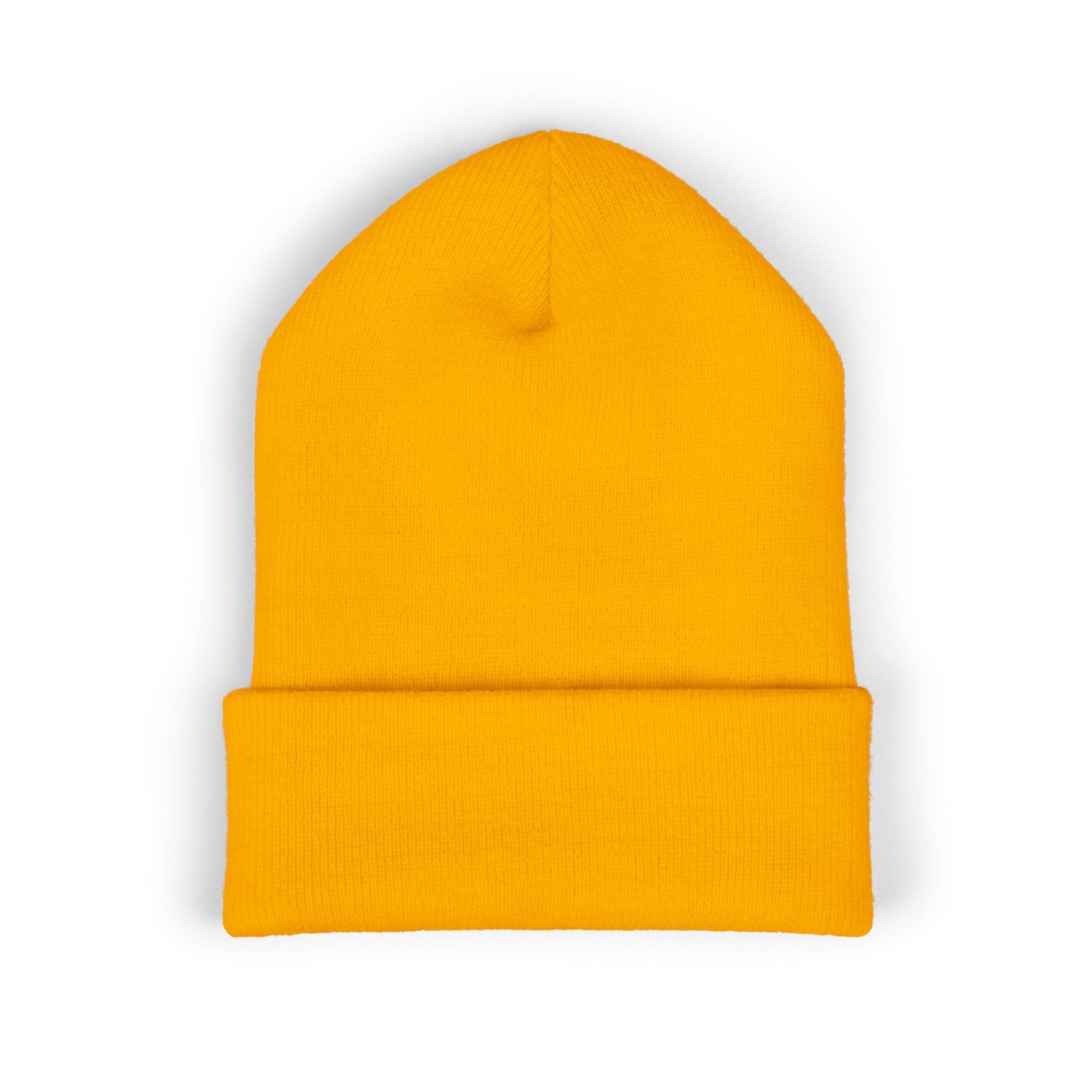 Embroidered Classic White Cuffed Beanie - Rollin Dog LLC Logo
