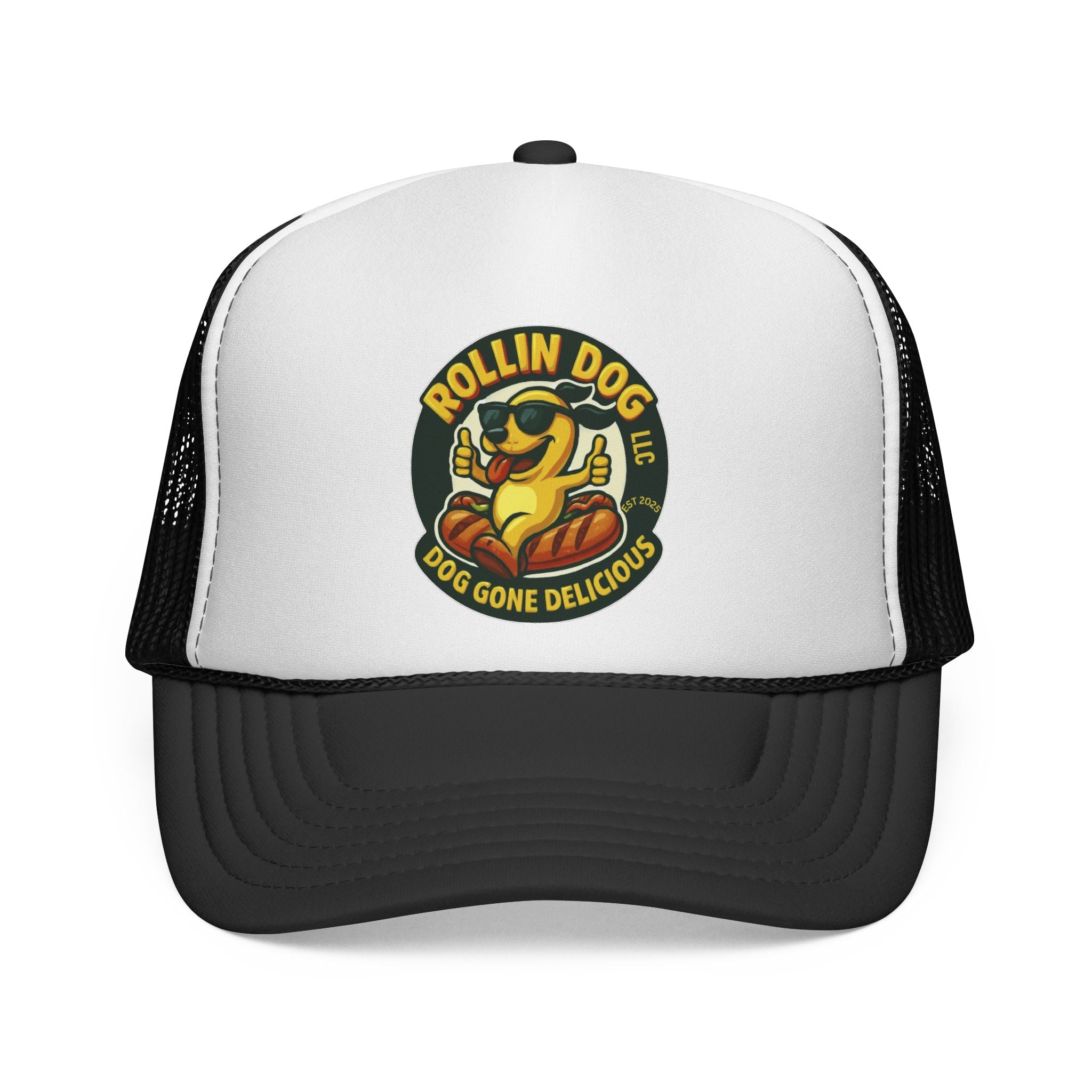 Original Trucker Hat — "Rollin Dog" Retro Hot Dog Logo Cap