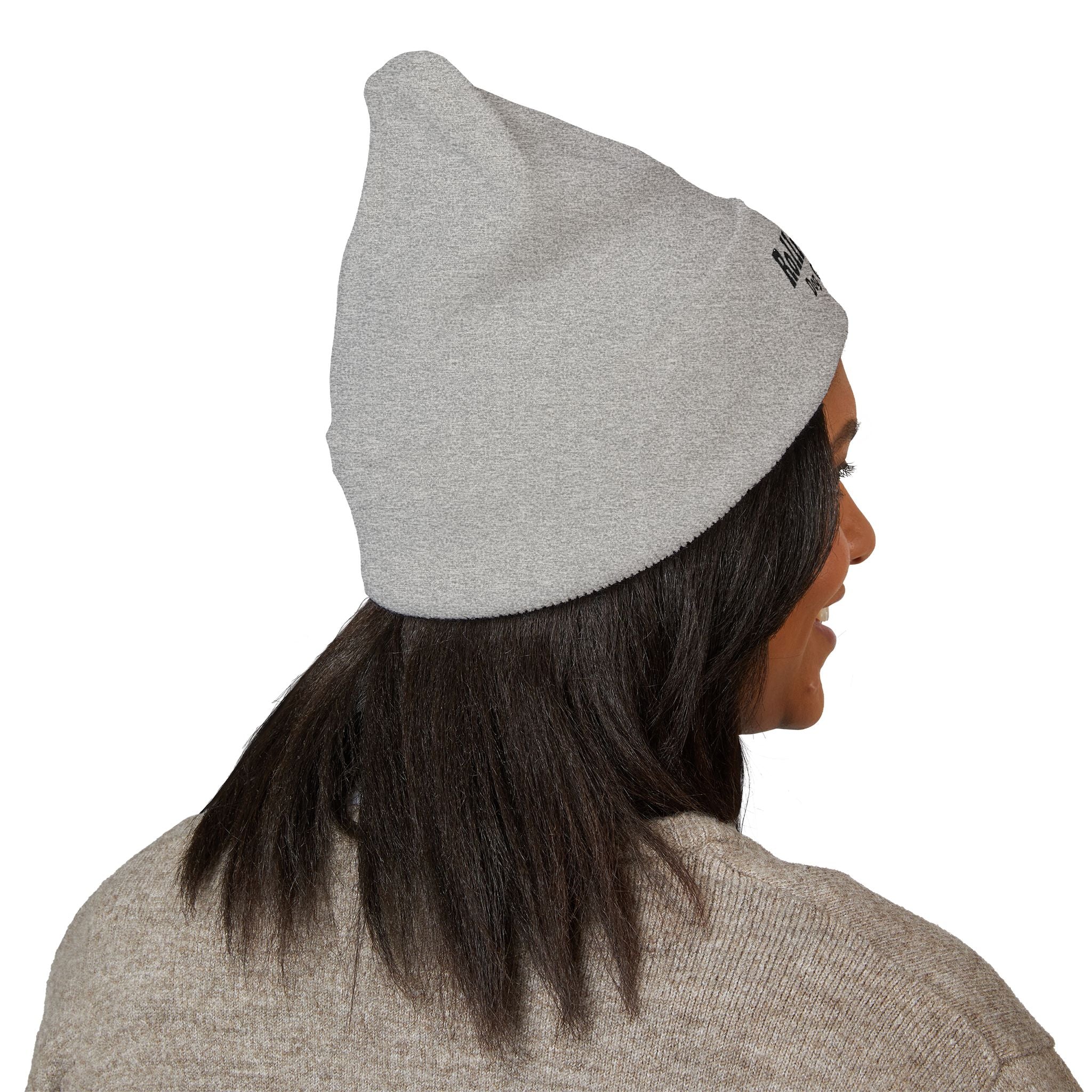 Rollin Dog LLC Black Embroidered Cuffed Beanie — 'Dog Gone Delicious'