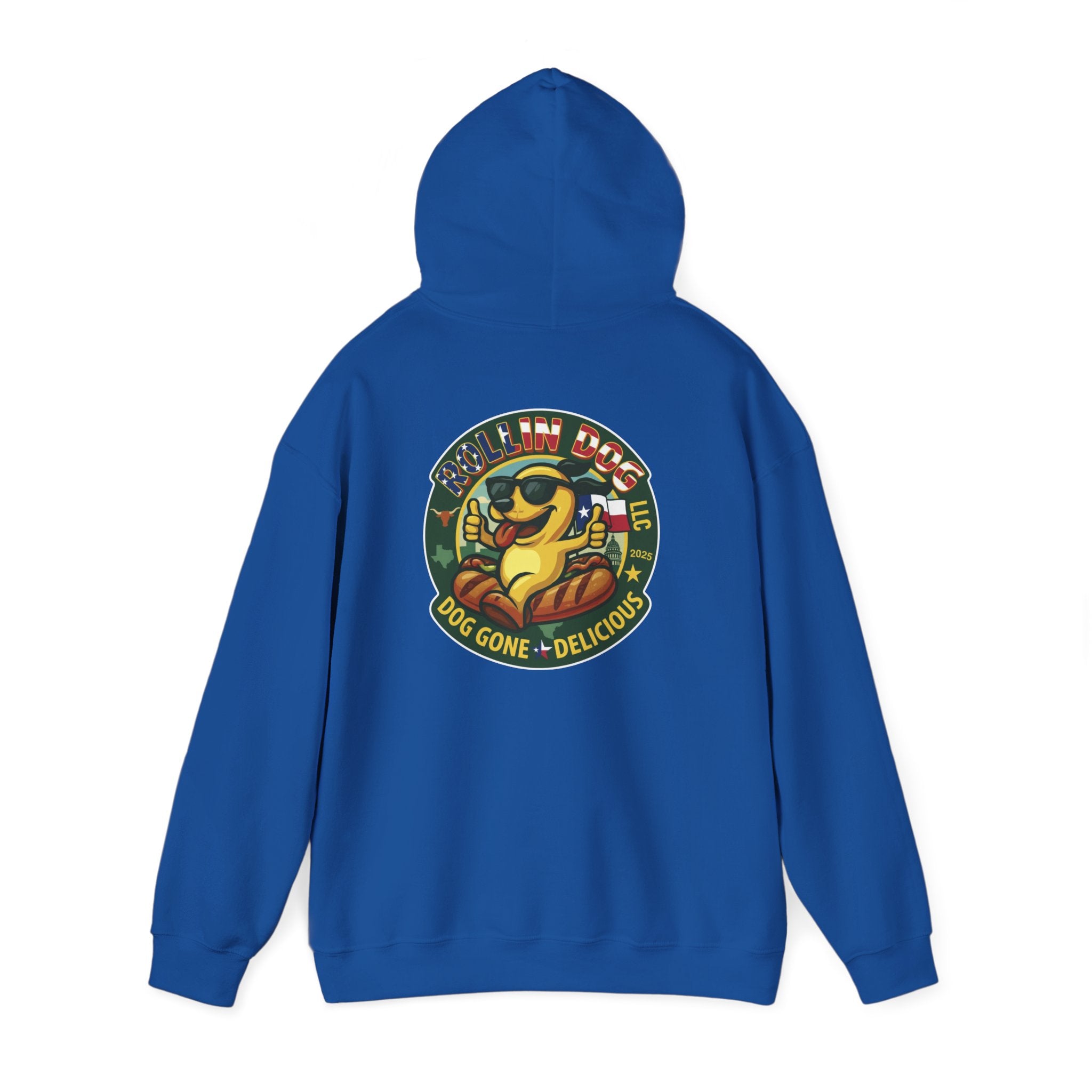 Hoodie - Retro 'Dog Gone Delicious' Hot Dog Mascot Pullover