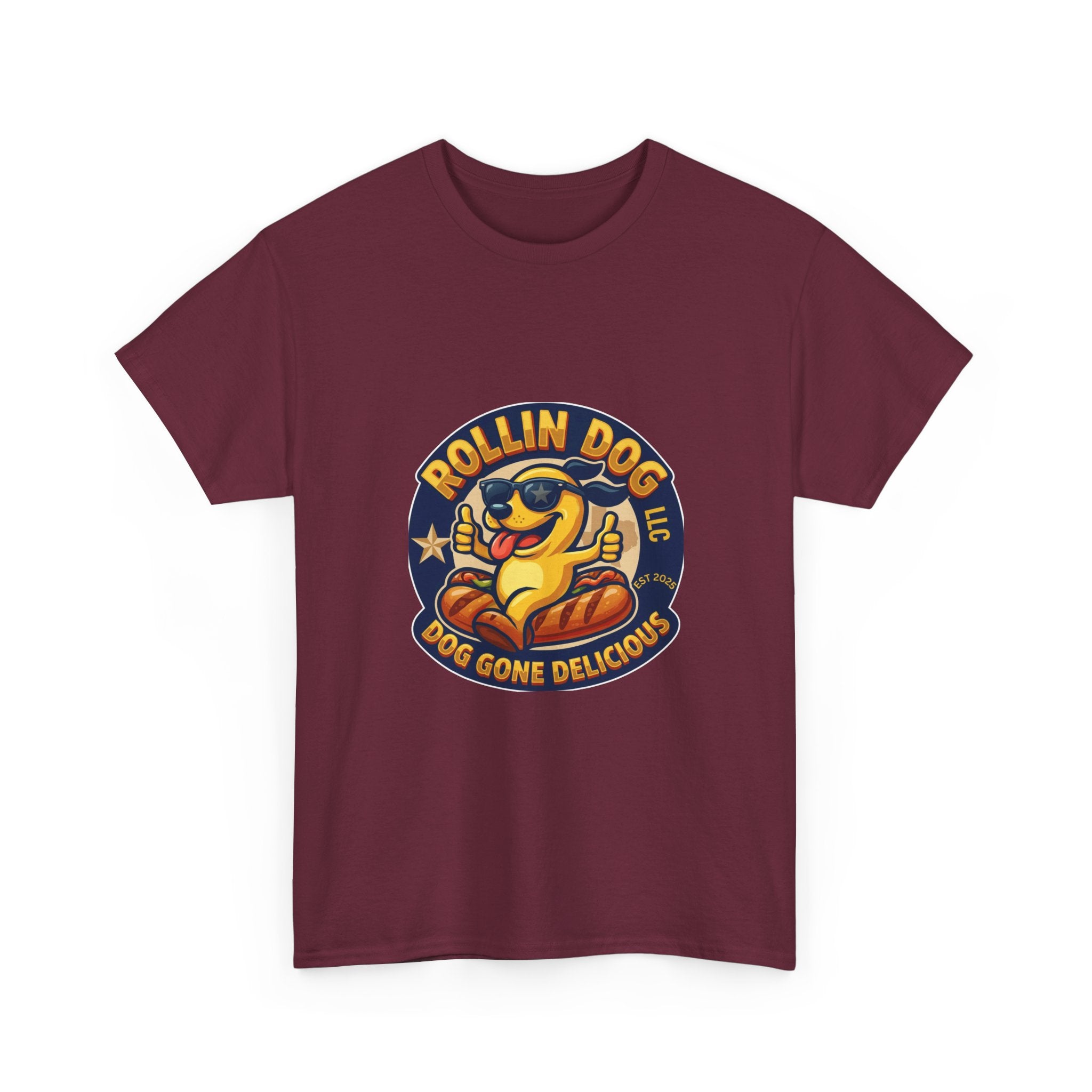 T-Shirt — "Texas Rollin Dog" Retro Hot Dog Mascot Tee