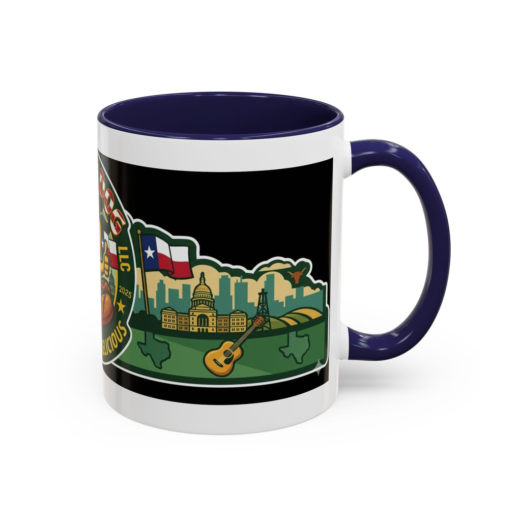 San Antonio Rollin Dog Coffee Mug — Fun Hot Dog Logo Accent Mug (11/15oz)