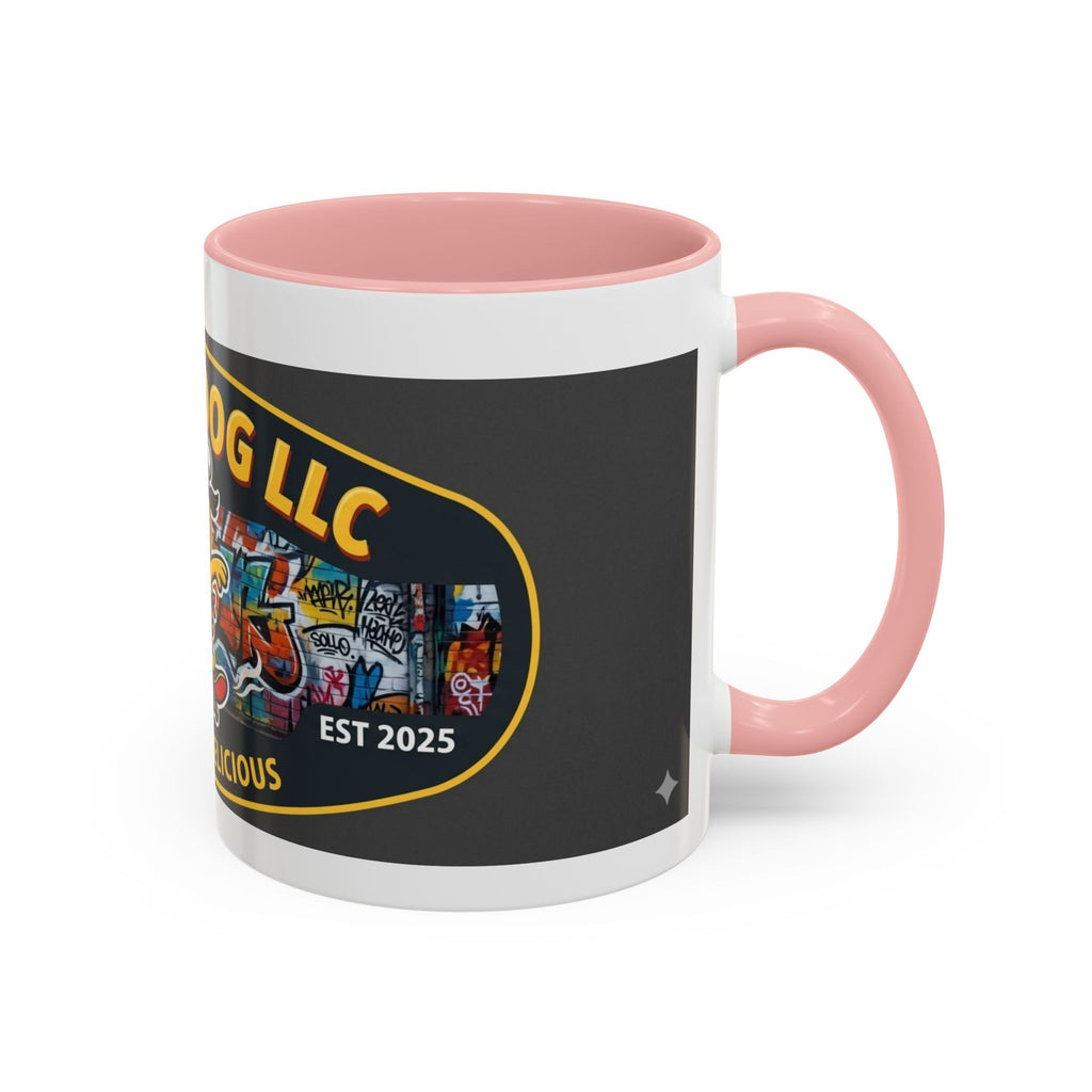 Rolling Dog Coffee Mug — 'Dog Gone Delicious' Skateboard Hot Dog Design