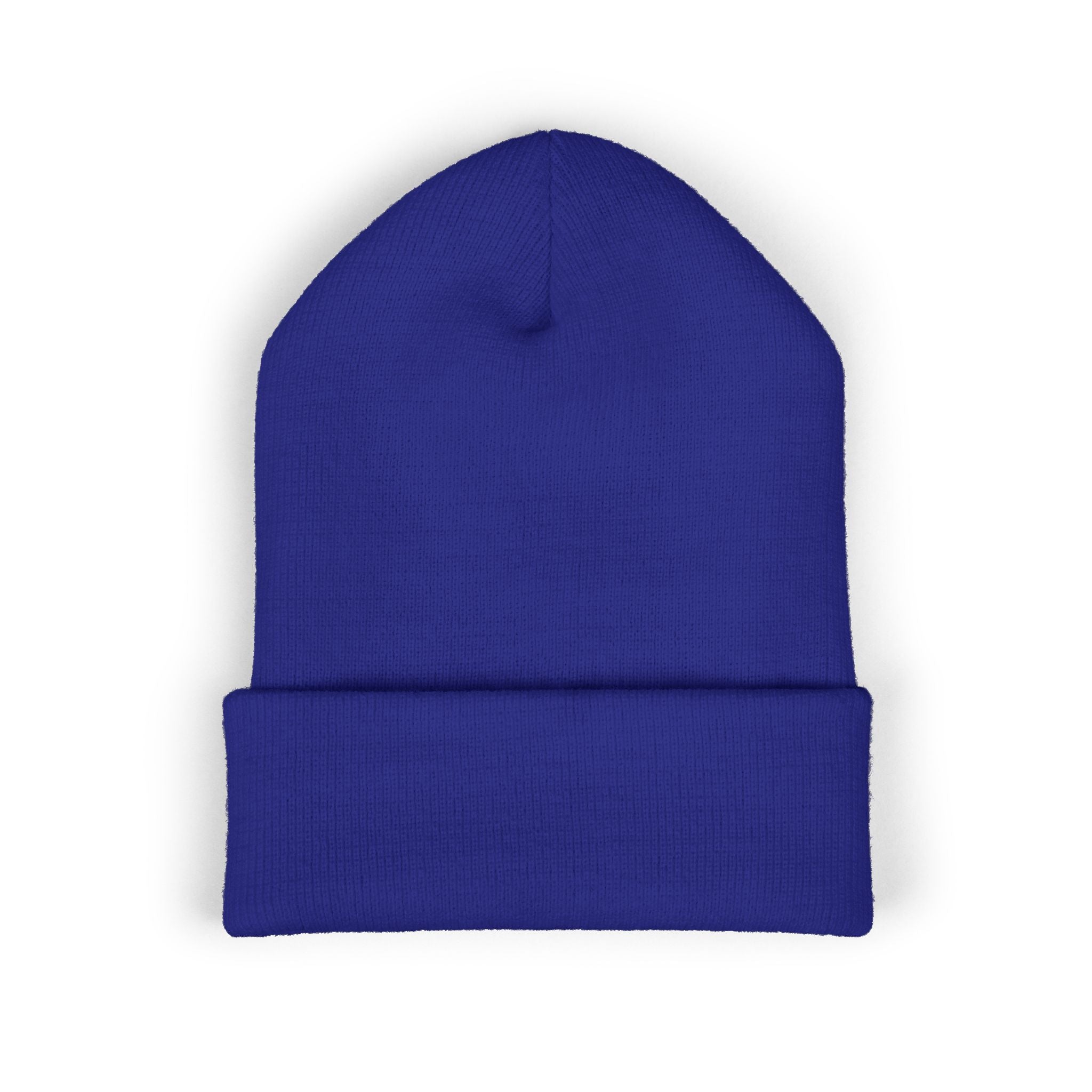 Embroidered Classic White Cuffed Beanie - Rollin Dog LLC Logo