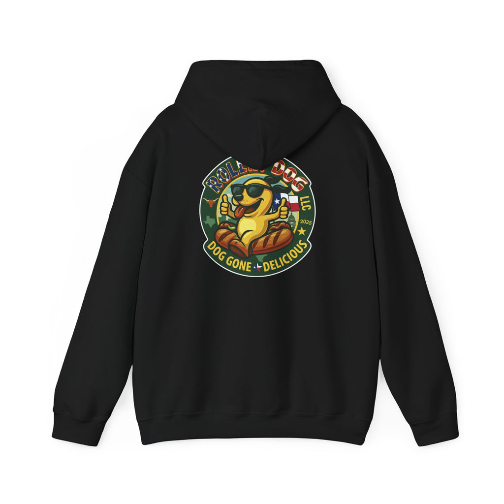 Hoodie - Retro 'Dog Gone Delicious' Hot Dog Mascot Pullover