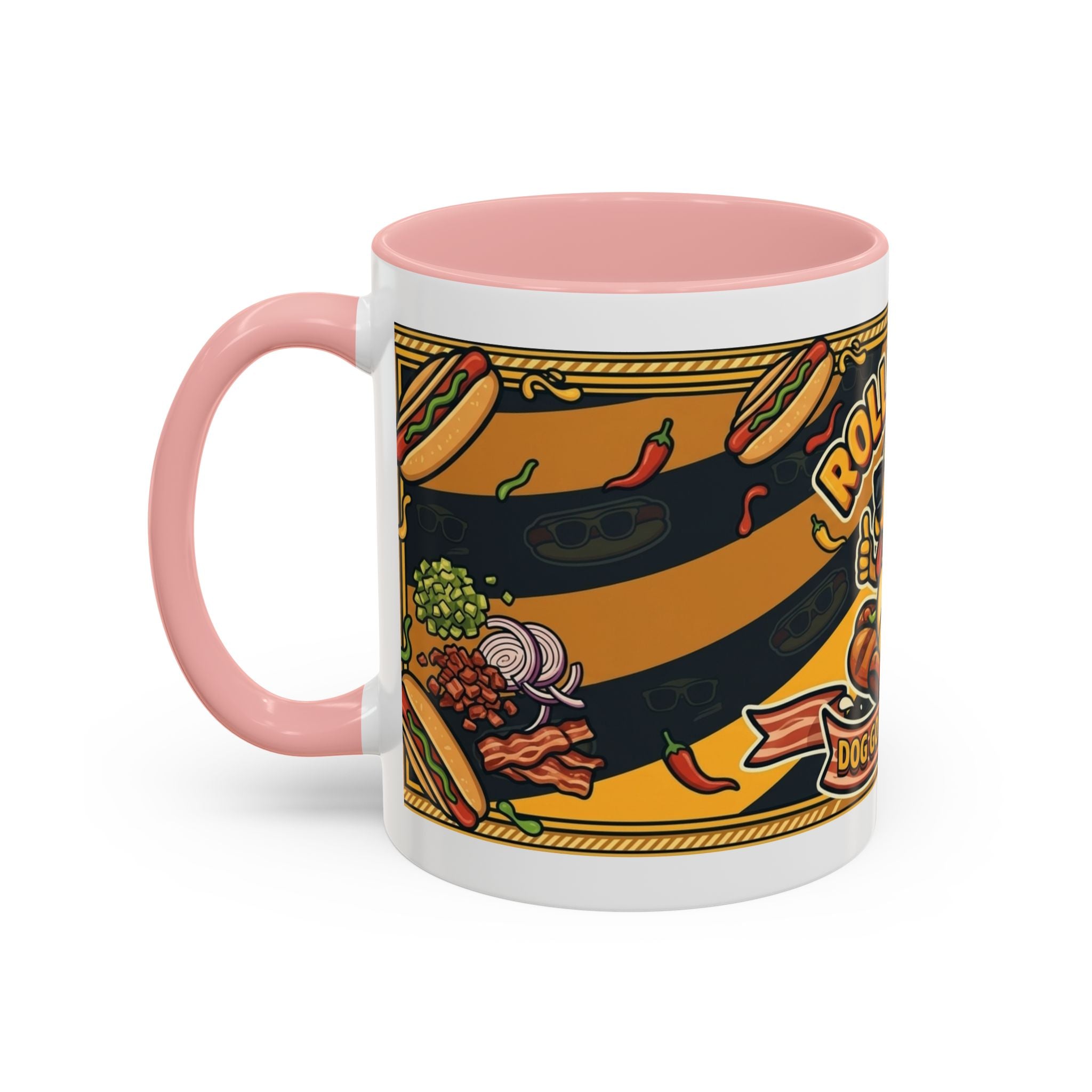 Rollin Dog Hot Dog Mug — Retro 'Dog Gone Delicious' Coffee Cup (11/15oz)