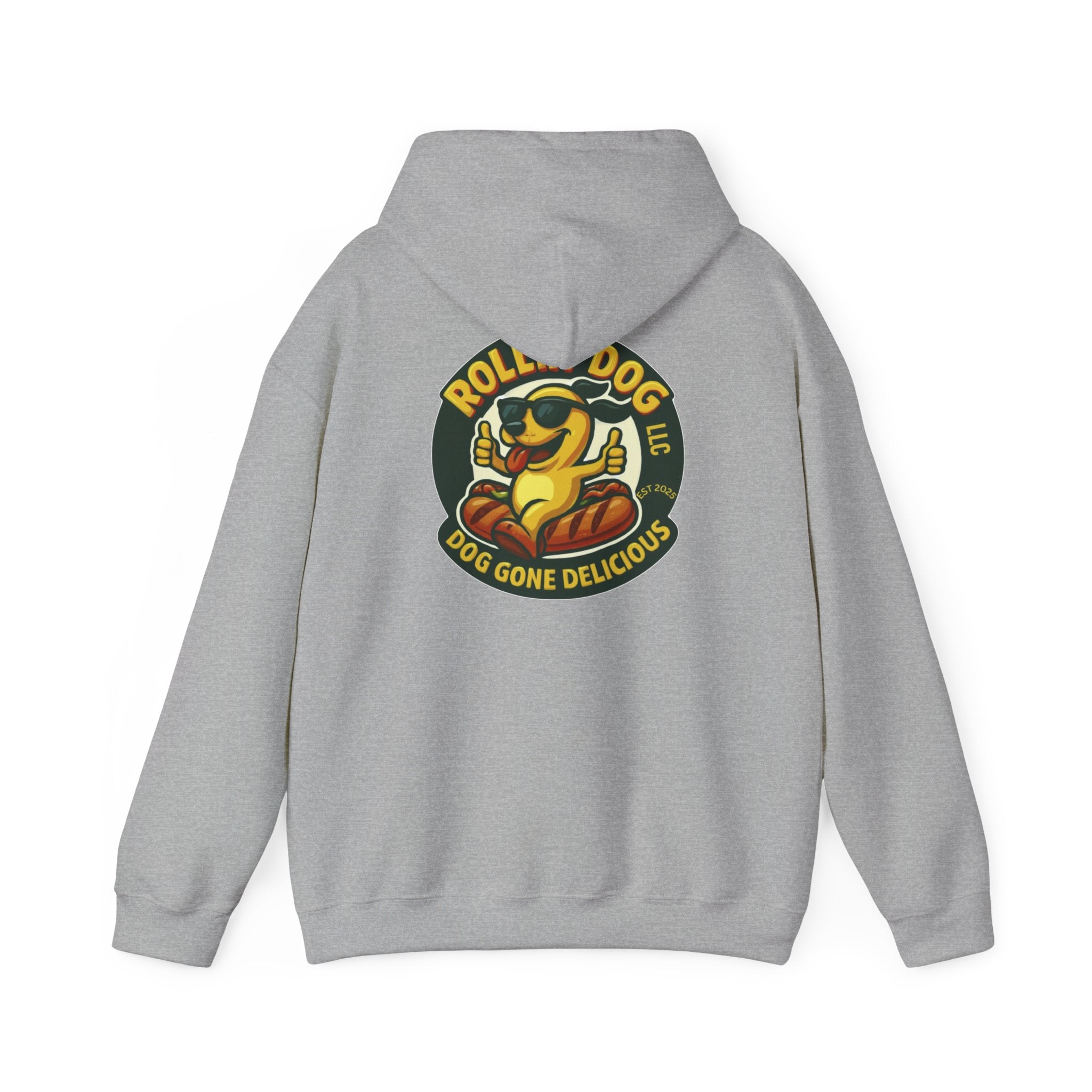 Original Dog Logo Hoodie — 'Rollin Dog LLC: Dog Gone Delicious' Graphic Pullover