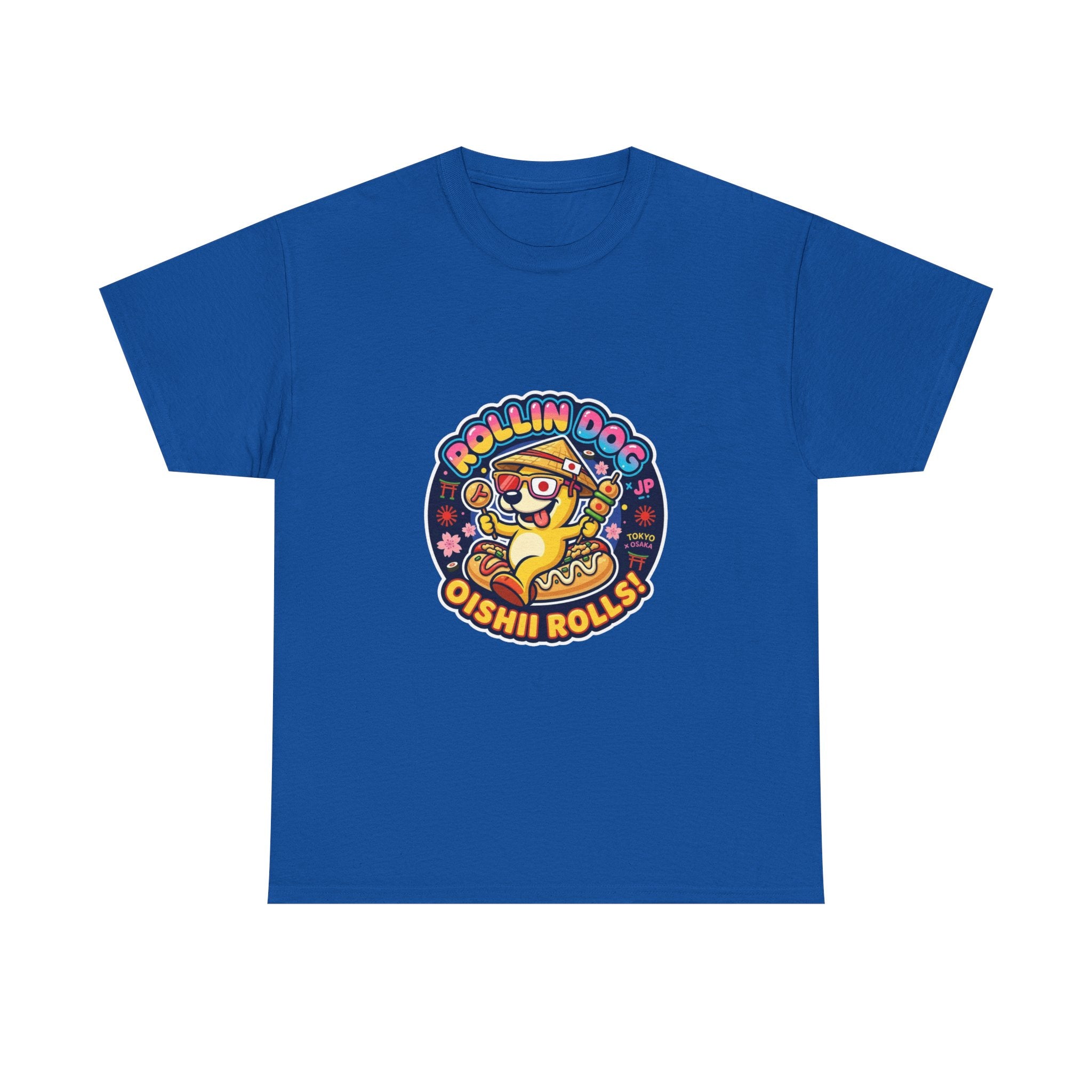 T-Shirt — "Rollin Dog Oishii Rolls" Cute Sushi Dog Graphic Tee