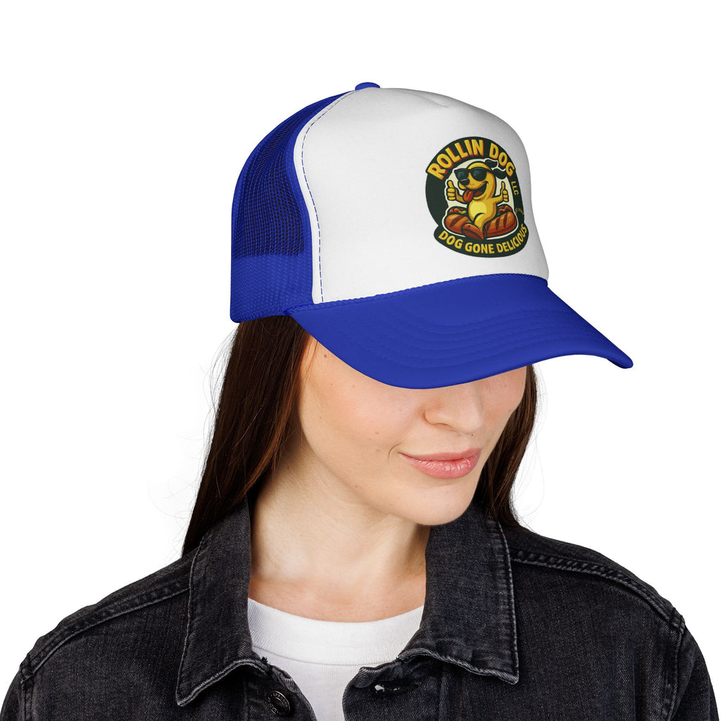 Original Trucker Hat — "Rollin Dog" Retro Hot Dog Logo Cap