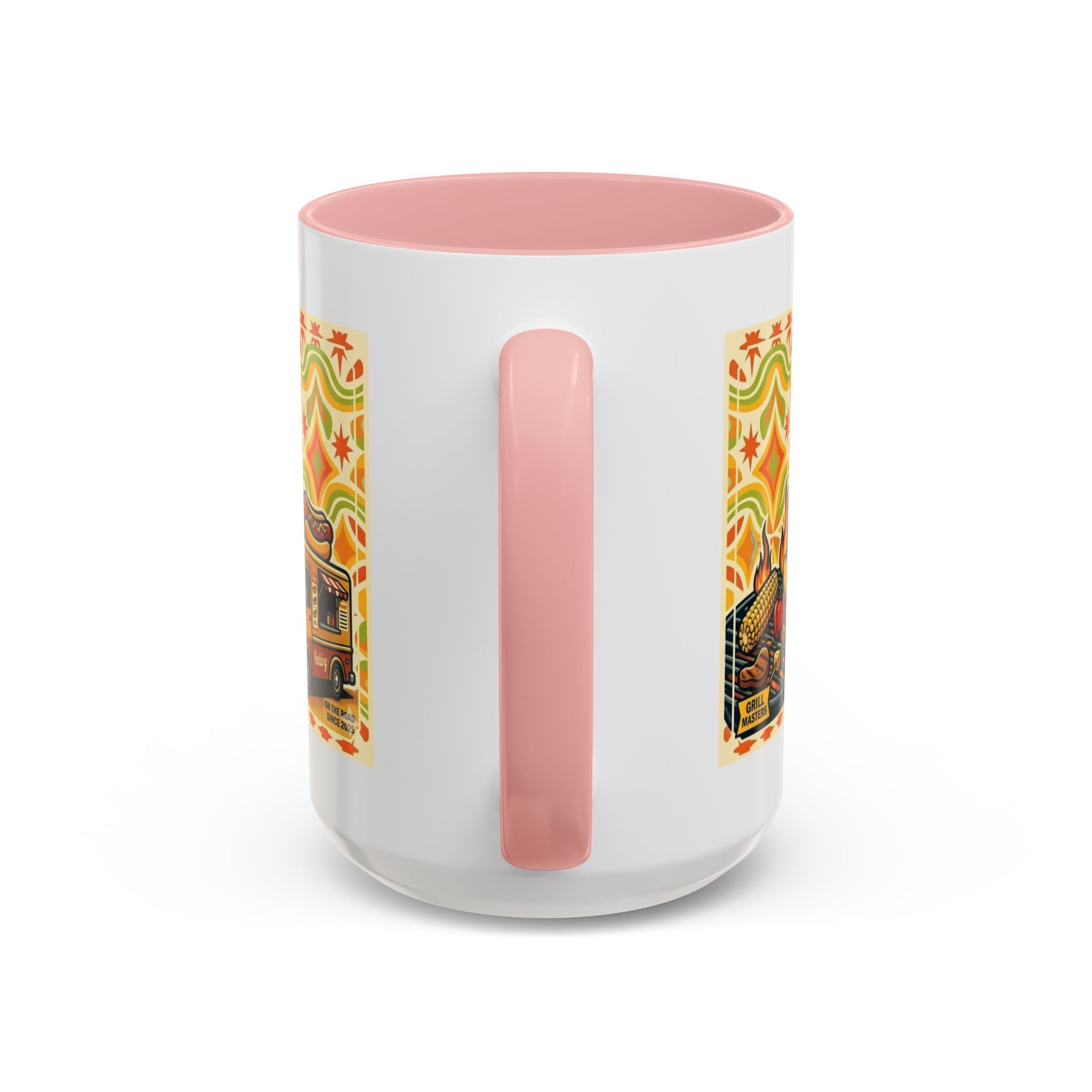 Retron Hot Dog Food Truck Accent Coffee Mug — "Rollin Dog" Retro Summer BBQ Mug (11/15oz)