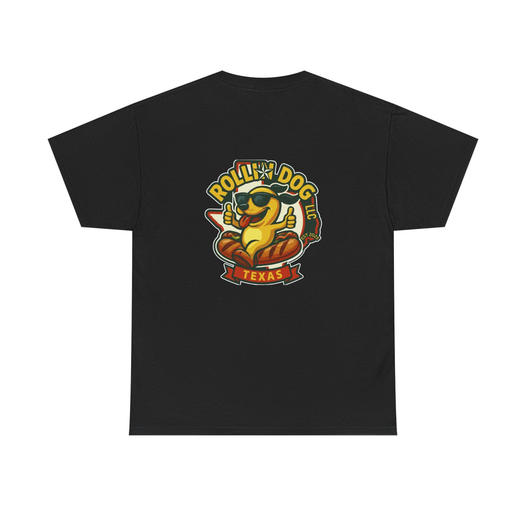 Rollin' Dog Texas T-Shirt — Retro Hot Dog Logo Tee