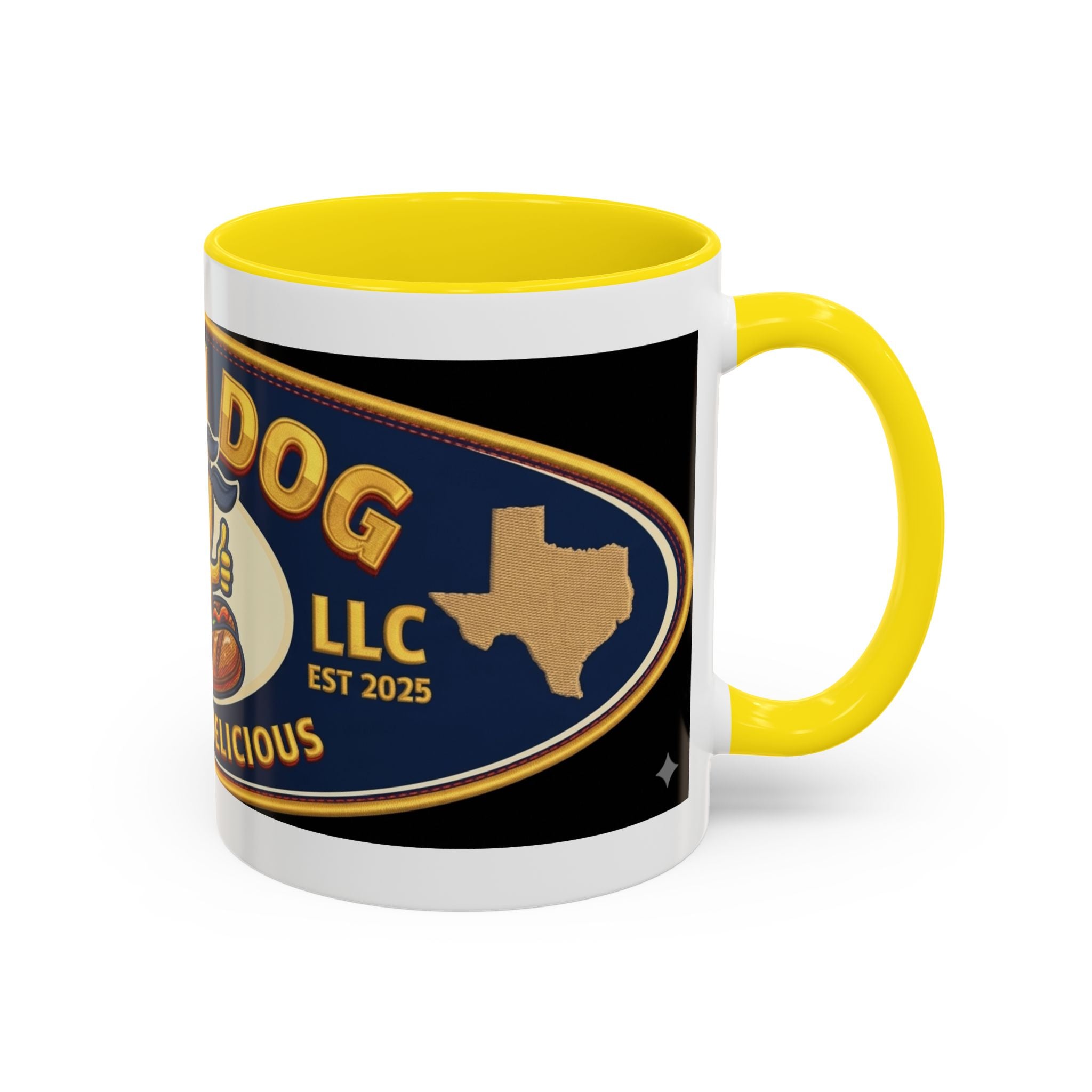 Texas Rollin Dog Coffee Mug - 'Dog Gone Delicious' Novelty Accent Mug (11/15oz)