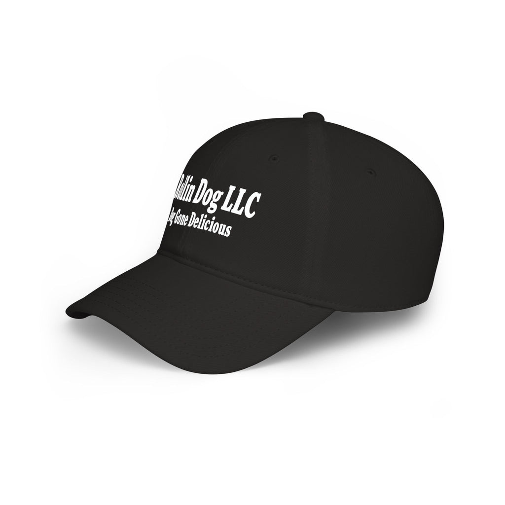 Low Profile Baseball Cap — Rollin Dog LLC "Dog Gone Delicious" Embroidered Hat