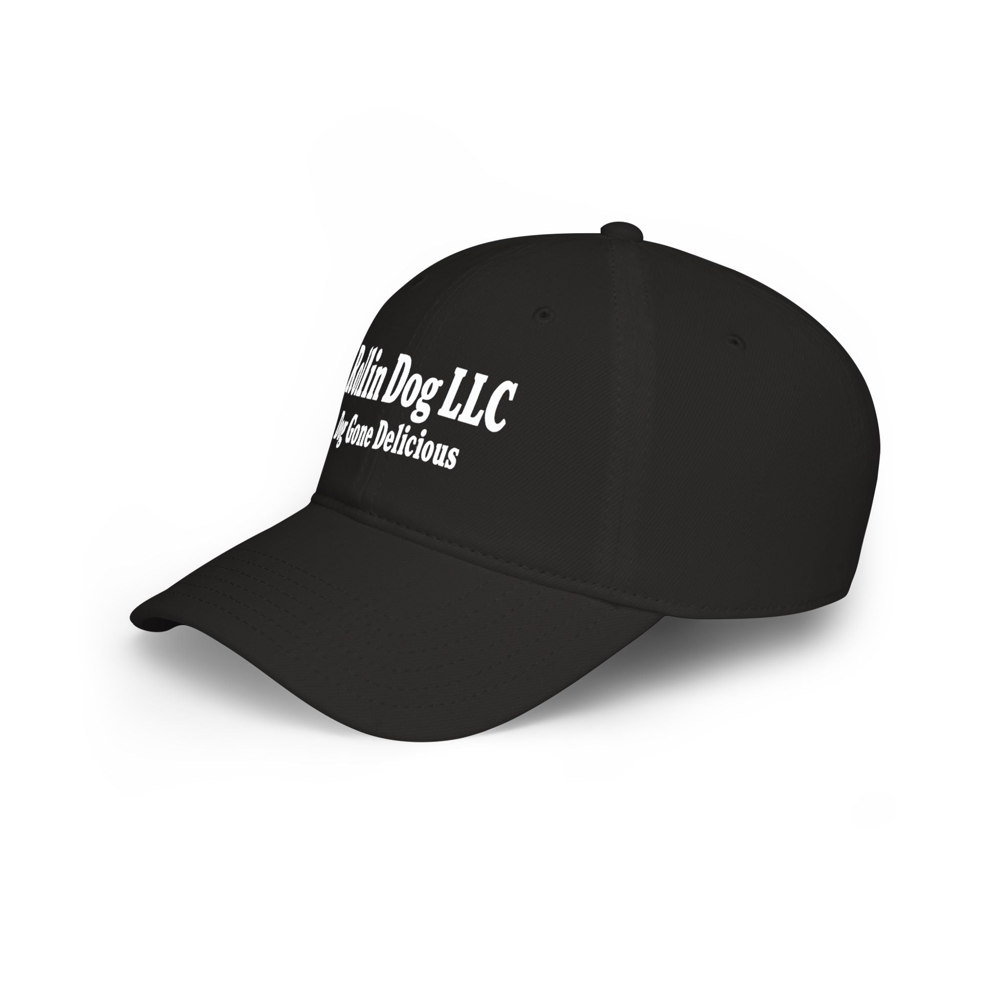 Low Profile Baseball Cap — Rollin Dog LLC "Dog Gone Delicious" Embroidered Hat