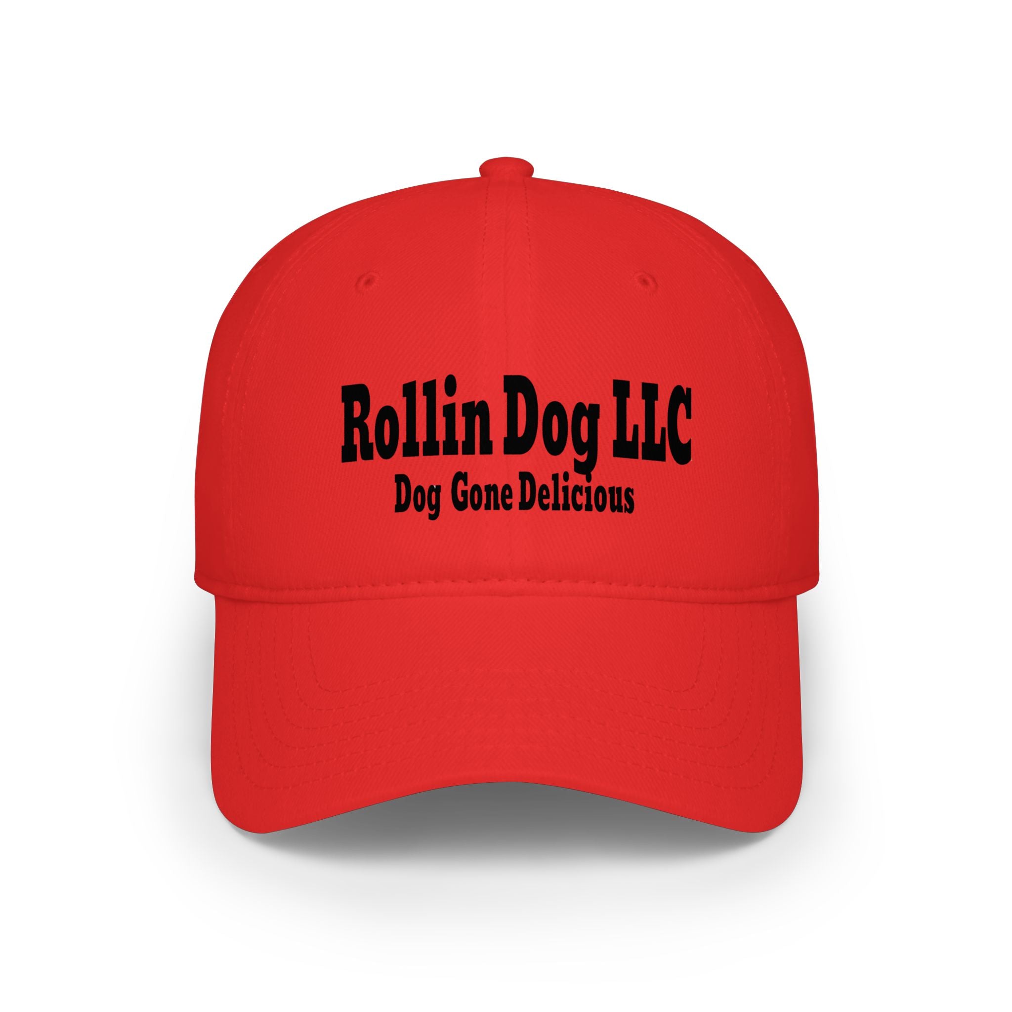 Low Profile Baseball Cap — Rollin Dog LLC "Dog Gone Delicious" Embroidered Hat