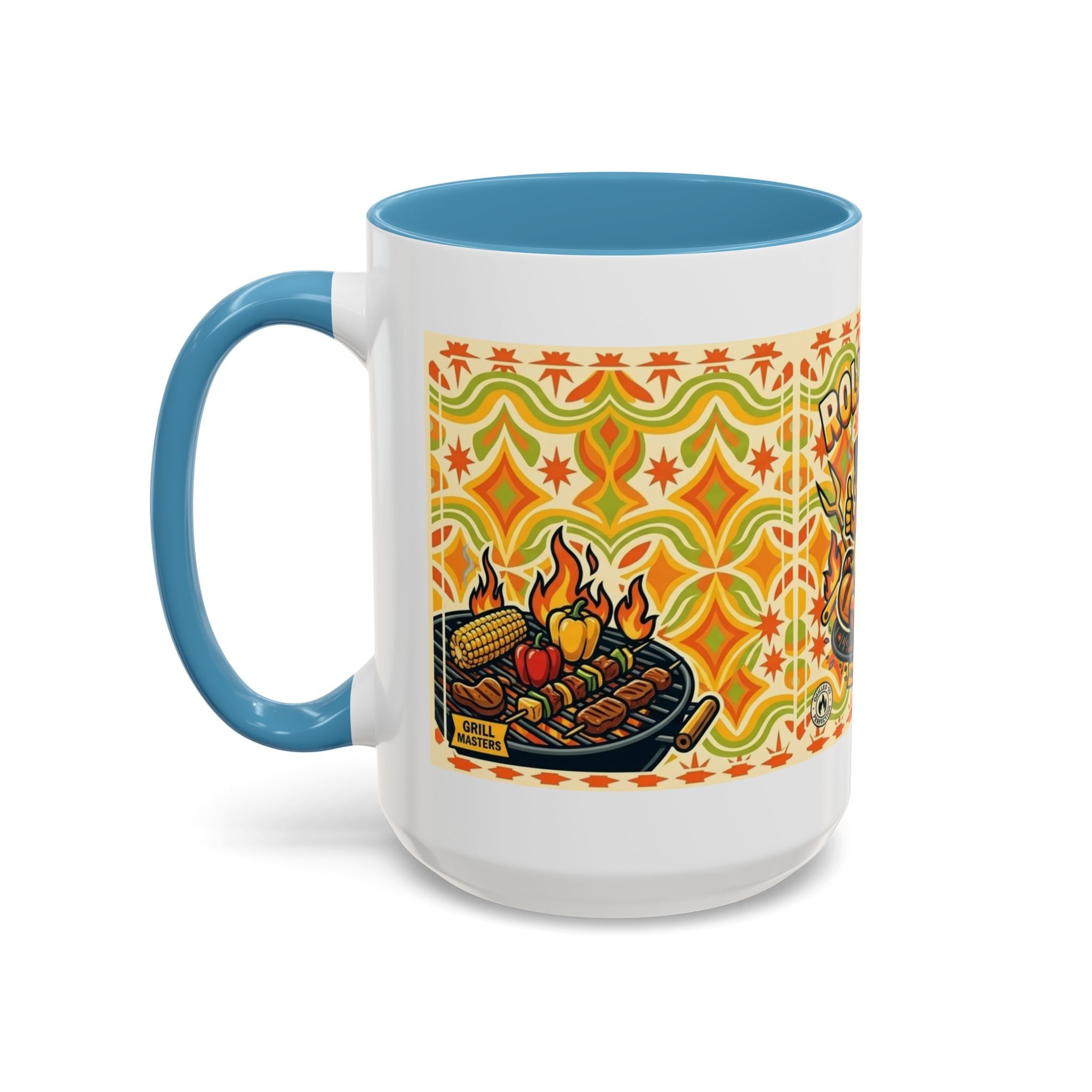 Retron Hot Dog Food Truck Accent Coffee Mug — "Rollin Dog" Retro Summer BBQ Mug (11/15oz)
