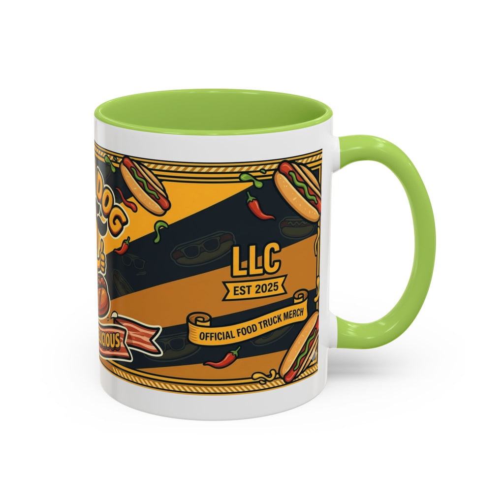 Rollin Dog Hot Dog Mug — Retro 'Dog Gone Delicious' Coffee Cup (11/15oz)
