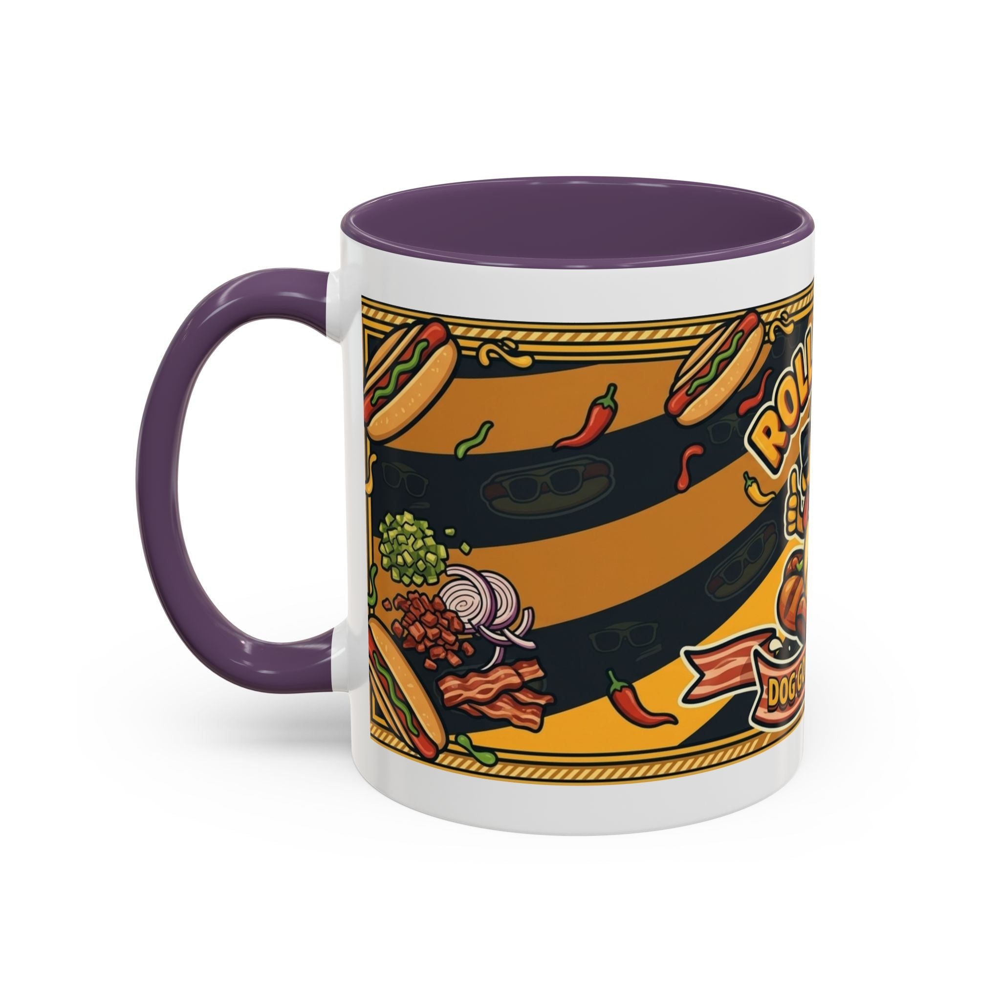 Rollin Dog Hot Dog Mug — Retro 'Dog Gone Delicious' Coffee Cup (11/15oz)