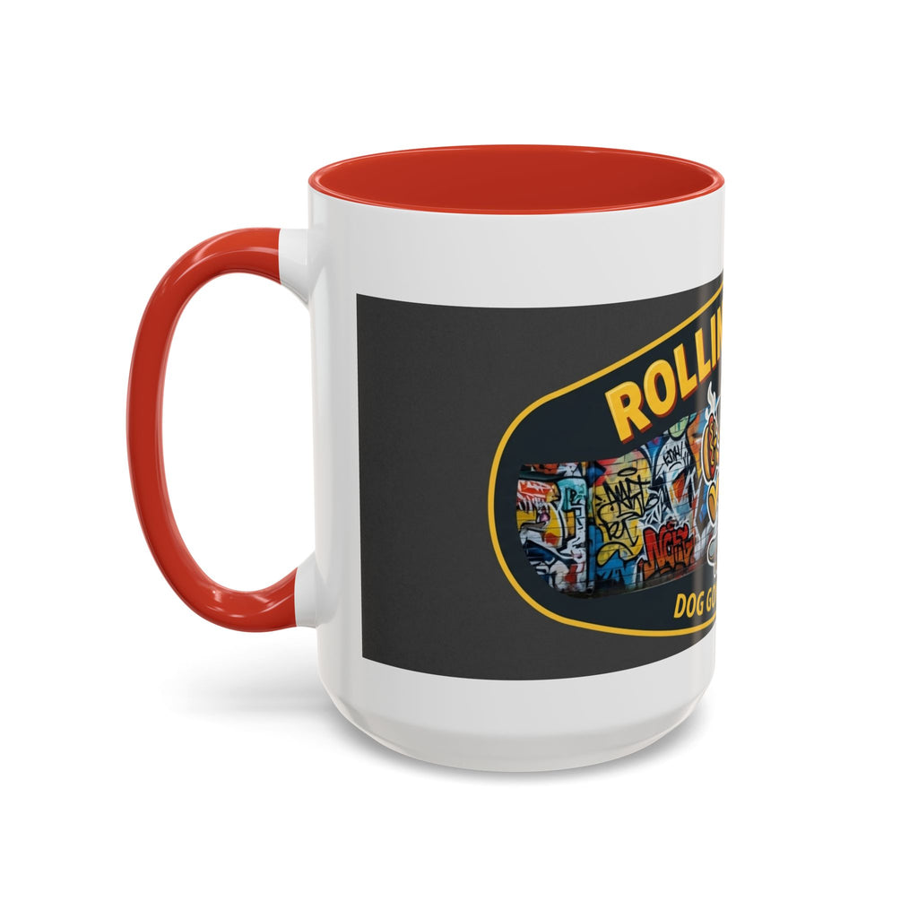 Rolling Dog Coffee Mug — 'Dog Gone Delicious' Skateboard Hot Dog Design