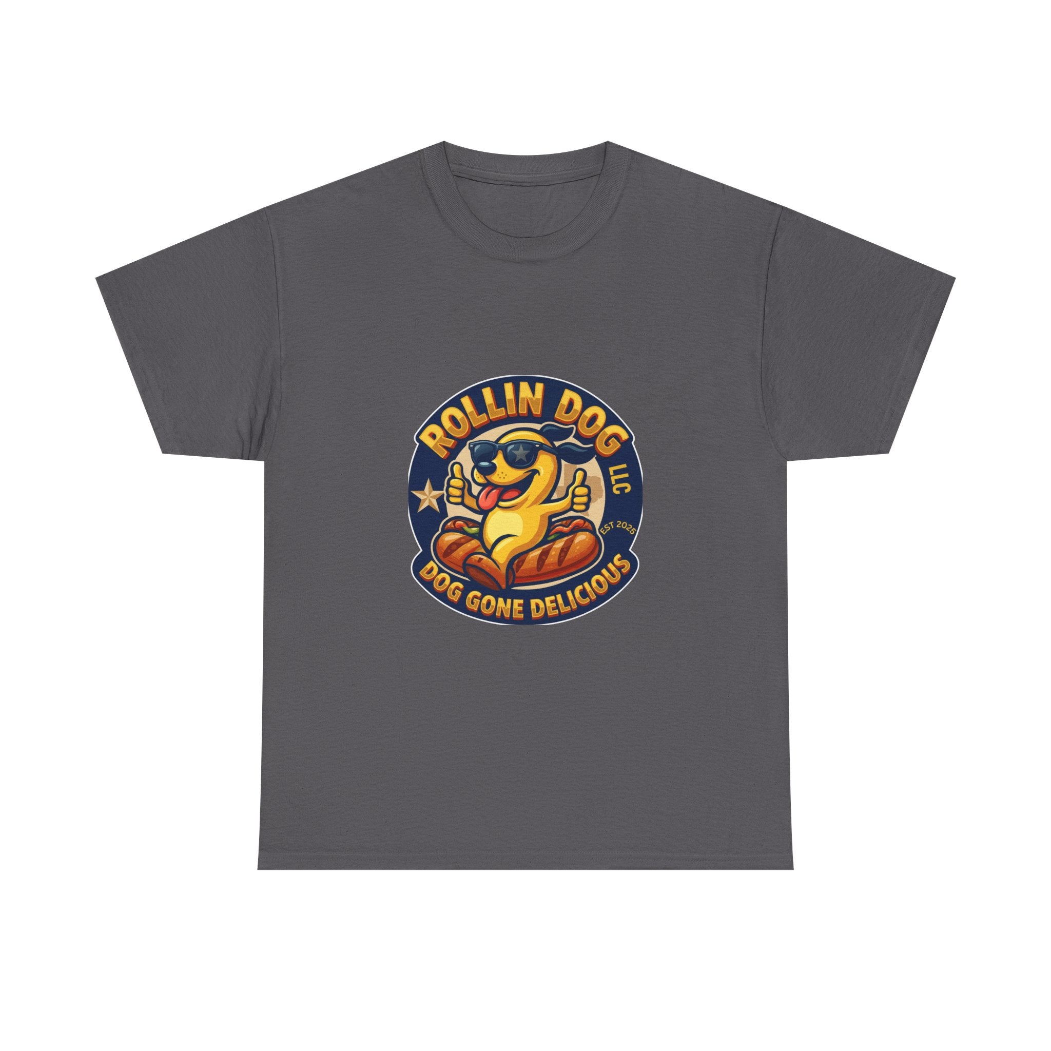 T-Shirt — "Texas Rollin Dog" Retro Hot Dog Mascot Tee
