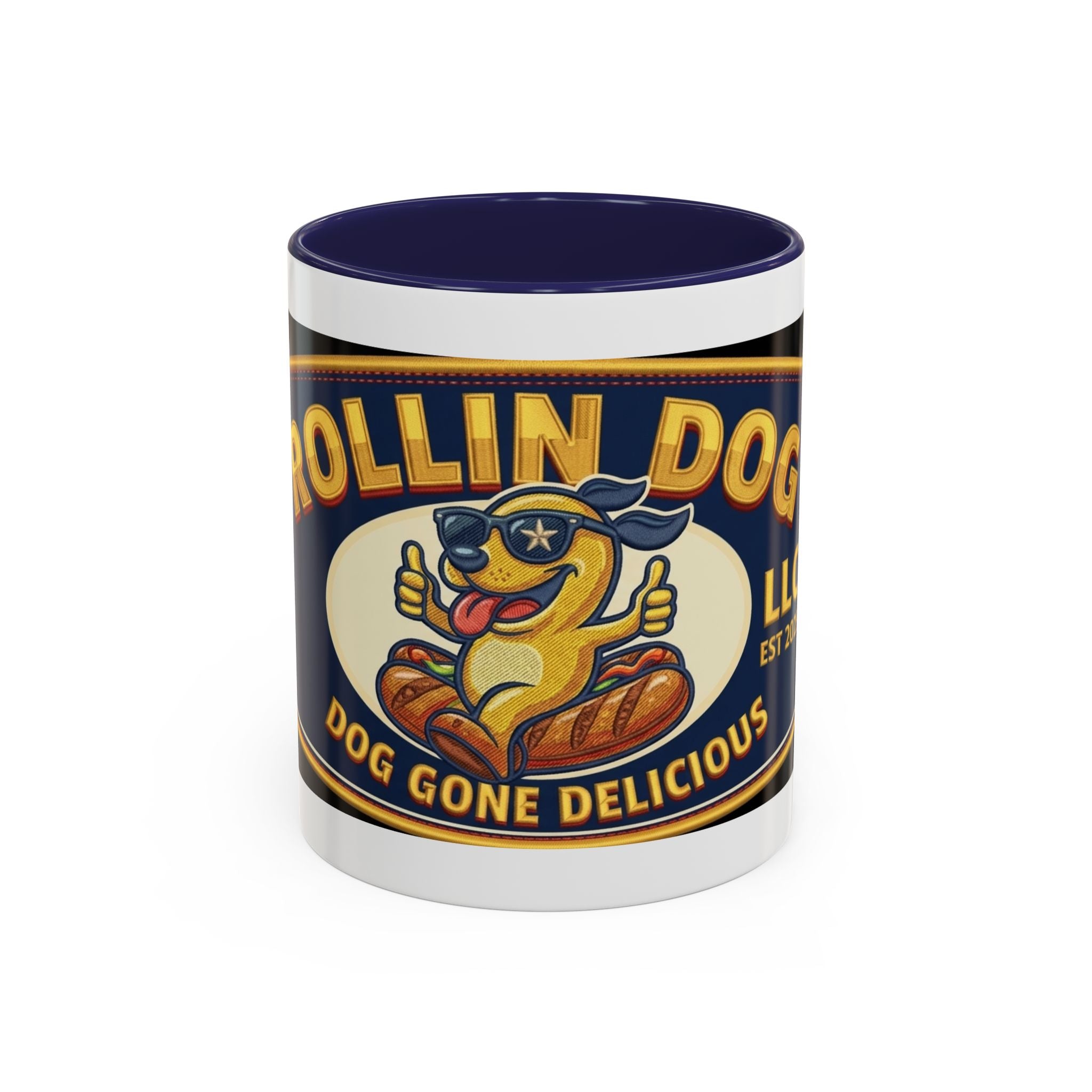 Texas Rollin Dog Coffee Mug - 'Dog Gone Delicious' Novelty Accent Mug (11/15oz)