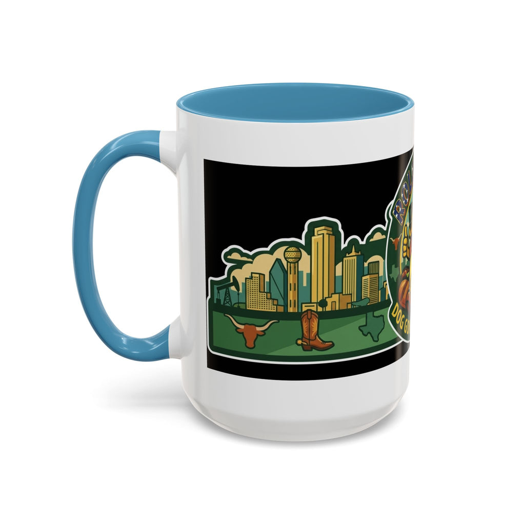 San Antonio Rollin Dog Coffee Mug — Fun Hot Dog Logo Accent Mug (11/15oz)