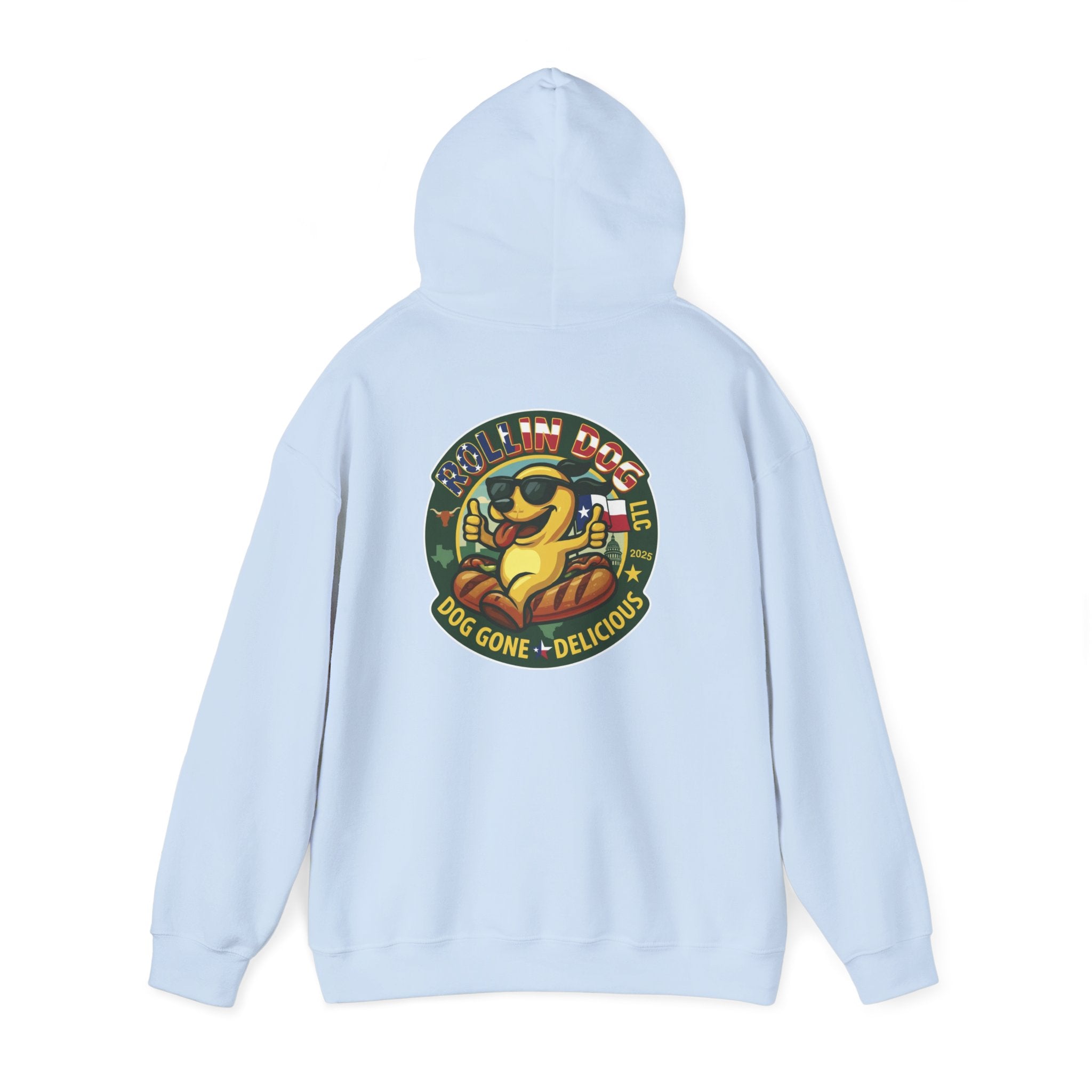 Hoodie - Retro 'Dog Gone Delicious' Hot Dog Mascot Pullover