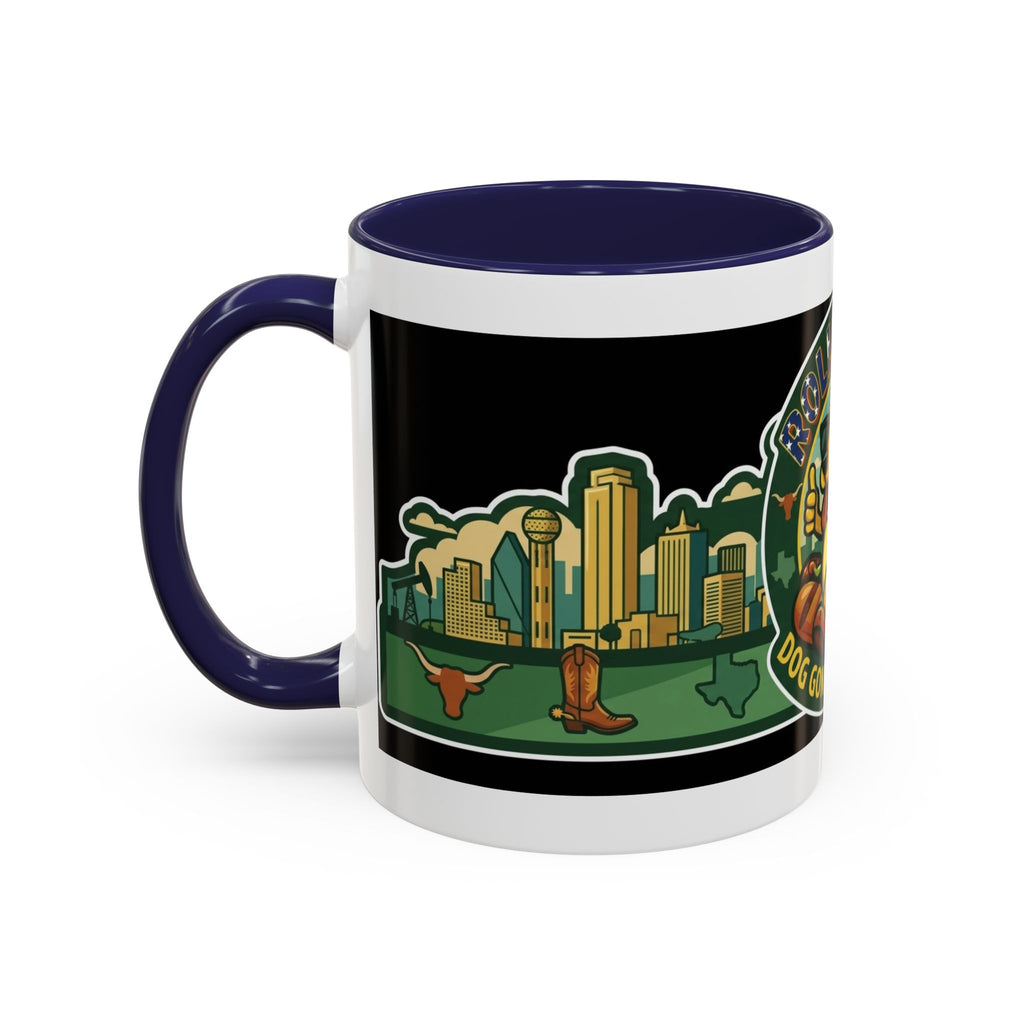San Antonio Rollin Dog Coffee Mug — Fun Hot Dog Logo Accent Mug (11/15oz)