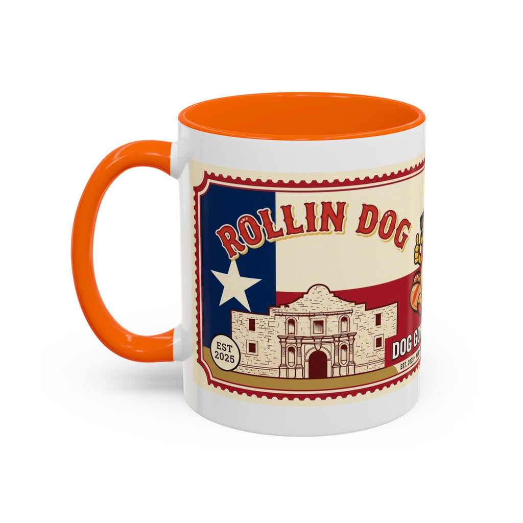 Rollin Dog Coffee Mug — Retro 'Dog Gone Delicious' Hot Dog Design (11/15oz)