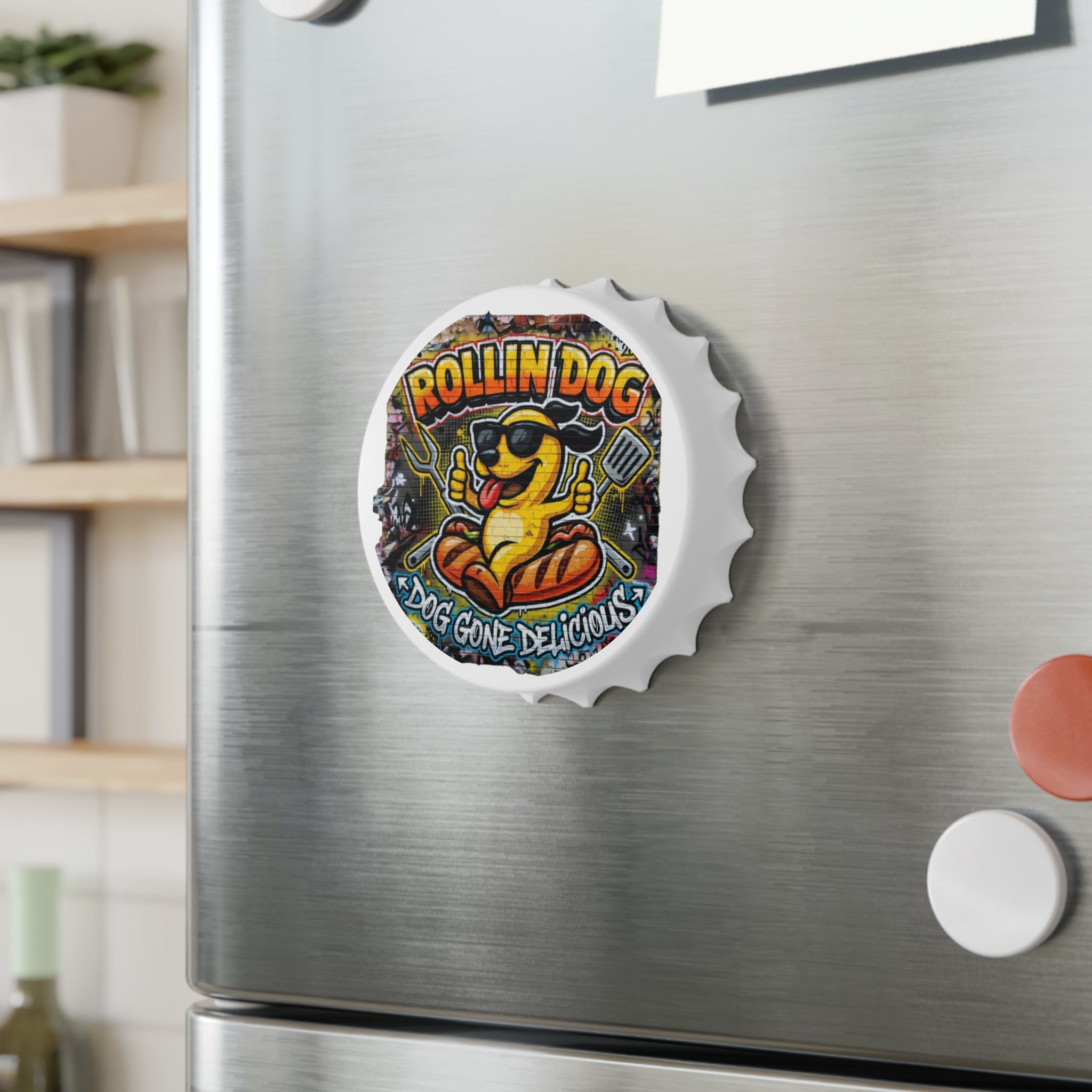 Rollin Dog Bottle Opener — 'Dog Gone Delicious' Novelty Beer Cap Opener