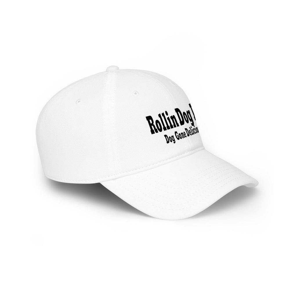 Low Profile Baseball Cap — Rollin Dog LLC "Dog Gone Delicious" Embroidered Hat