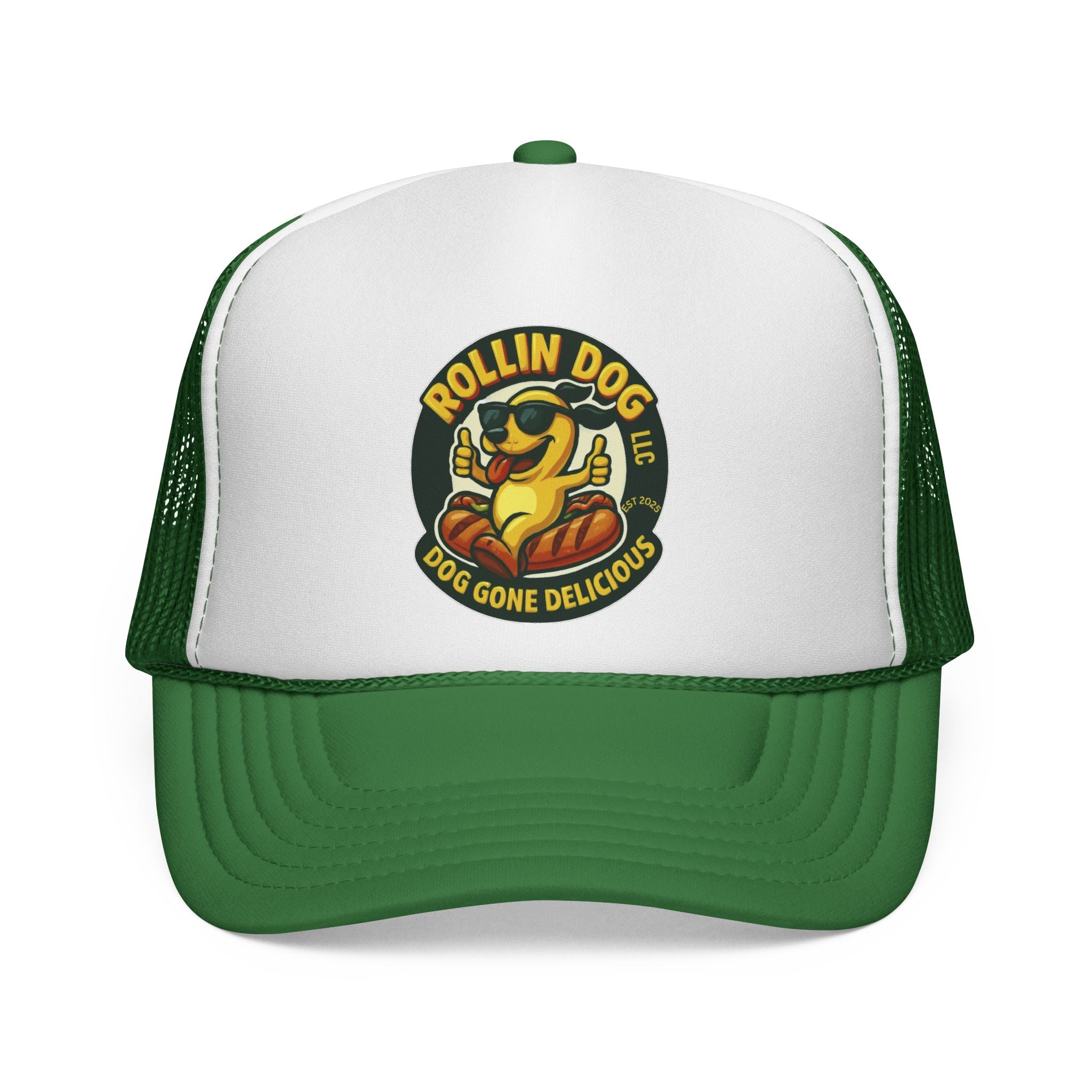 Original Trucker Hat — "Rollin Dog" Retro Hot Dog Logo Cap