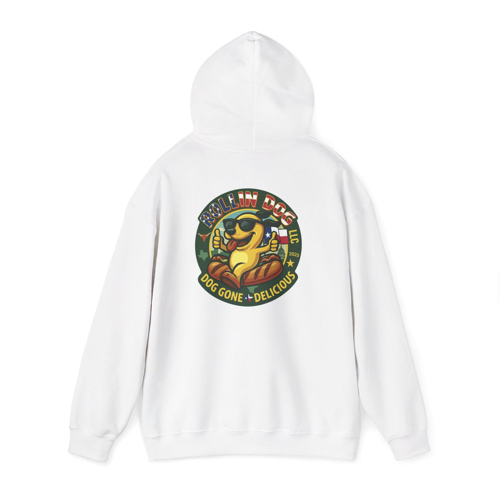 Hoodie - Retro 'Dog Gone Delicious' Hot Dog Mascot Pullover