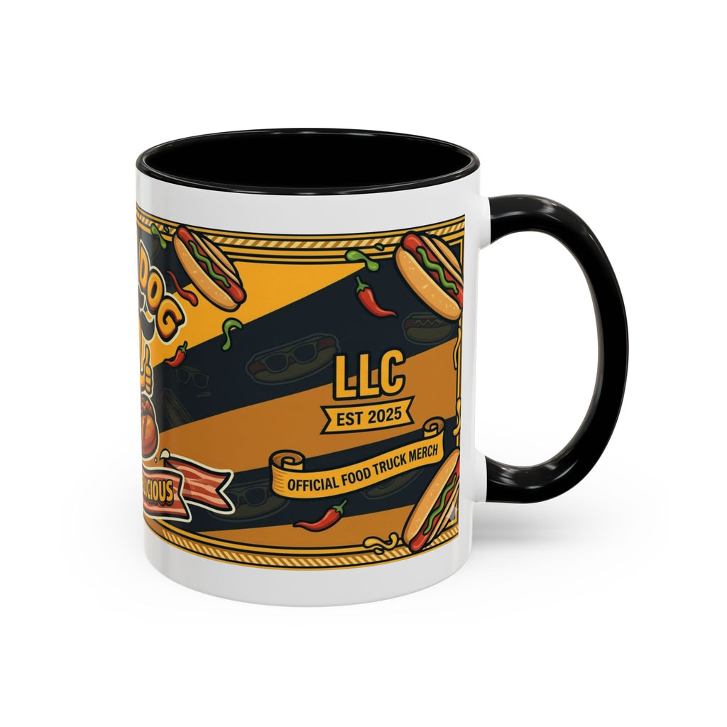 Rollin Dog Hot Dog Mug — Retro 'Dog Gone Delicious' Coffee Cup (11/15oz)