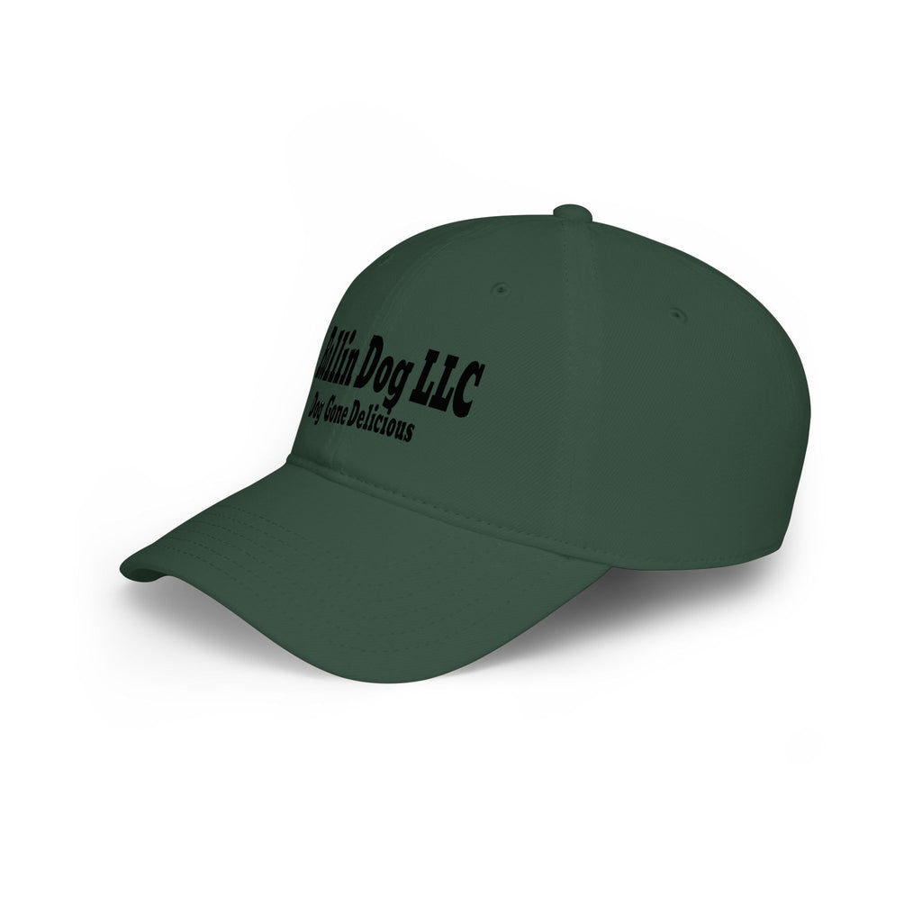 Low Profile Baseball Cap — Rollin Dog LLC "Dog Gone Delicious" Embroidered Hat