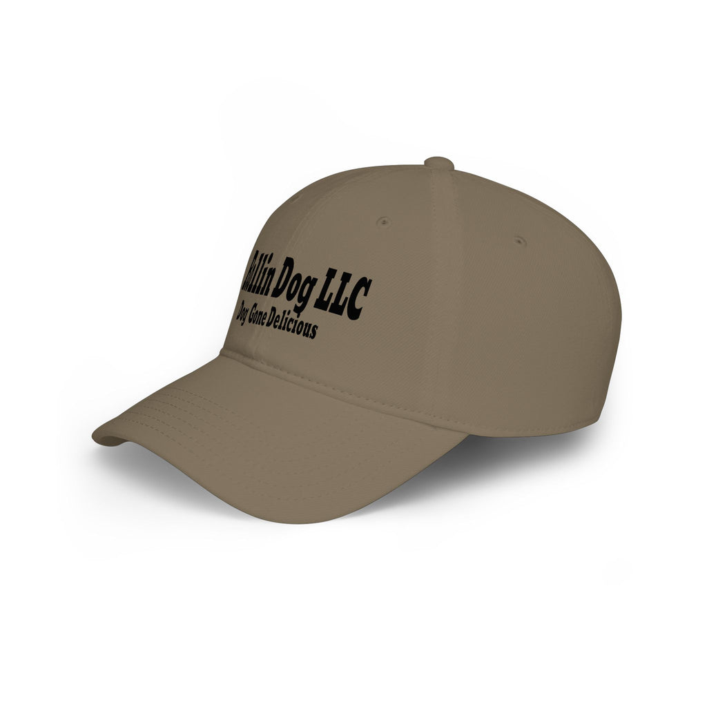 Low Profile Baseball Cap — Rollin Dog LLC "Dog Gone Delicious" Embroidered Hat
