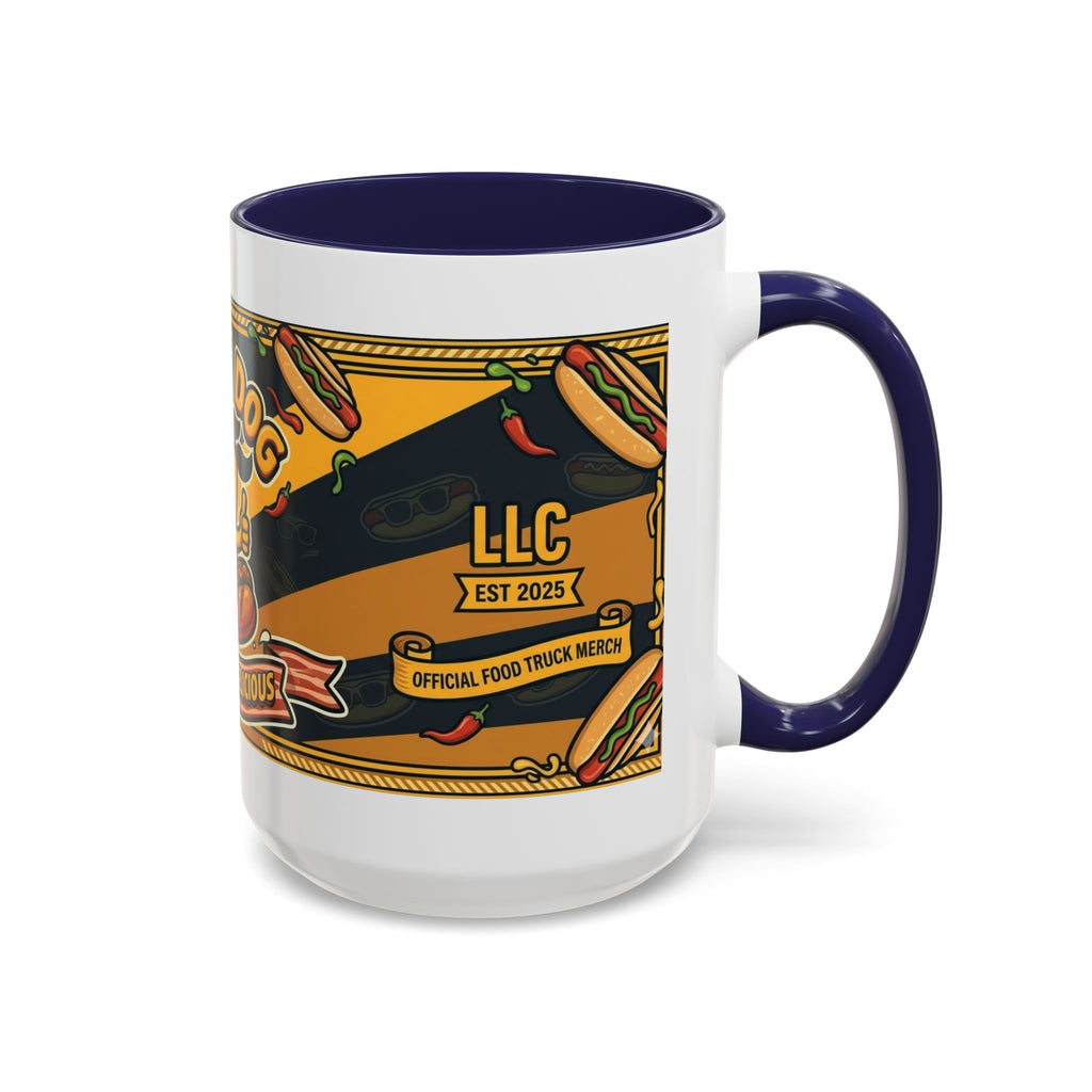 Rollin Dog Hot Dog Mug — Retro 'Dog Gone Delicious' Coffee Cup (11/15oz)