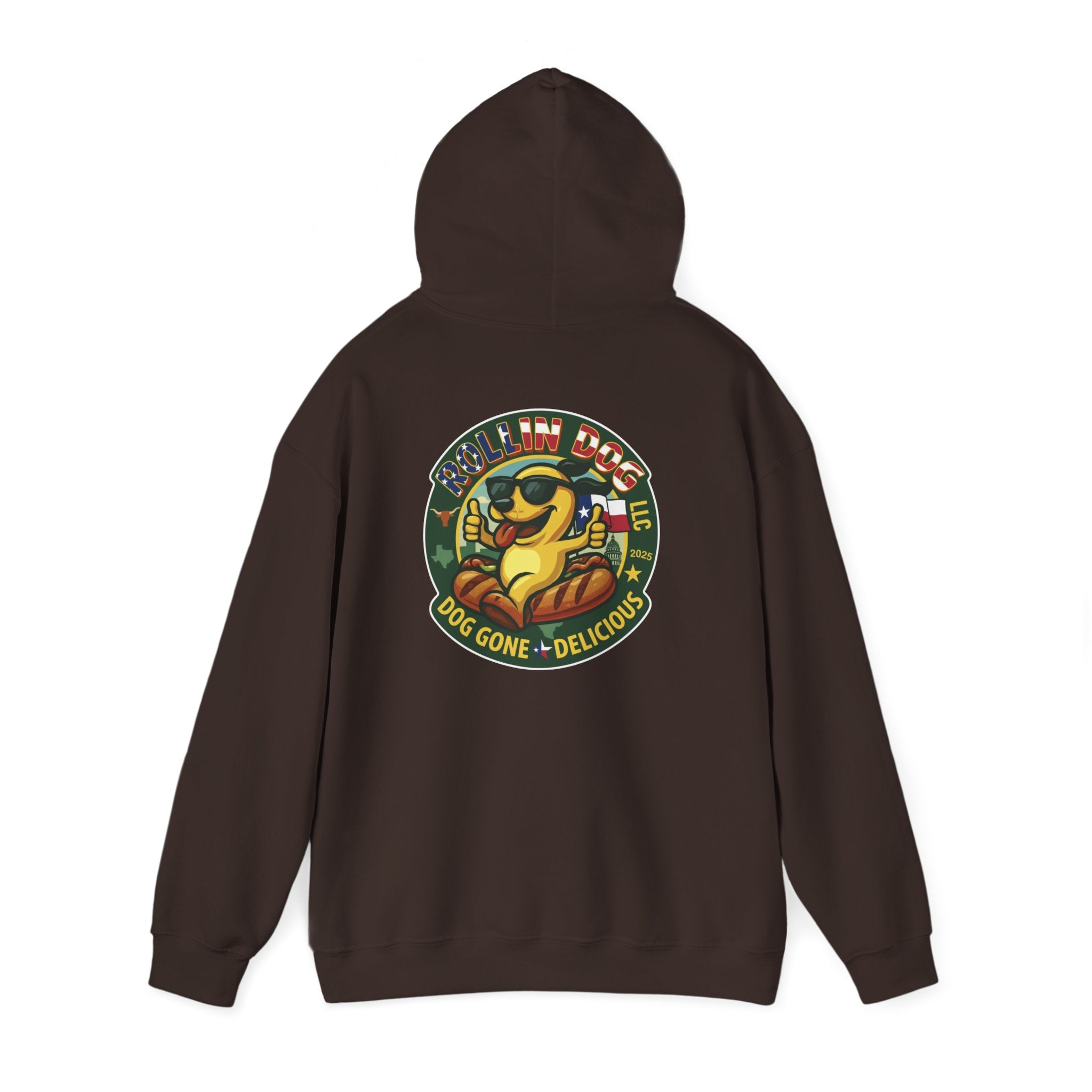 Hoodie - Retro 'Dog Gone Delicious' Hot Dog Mascot Pullover