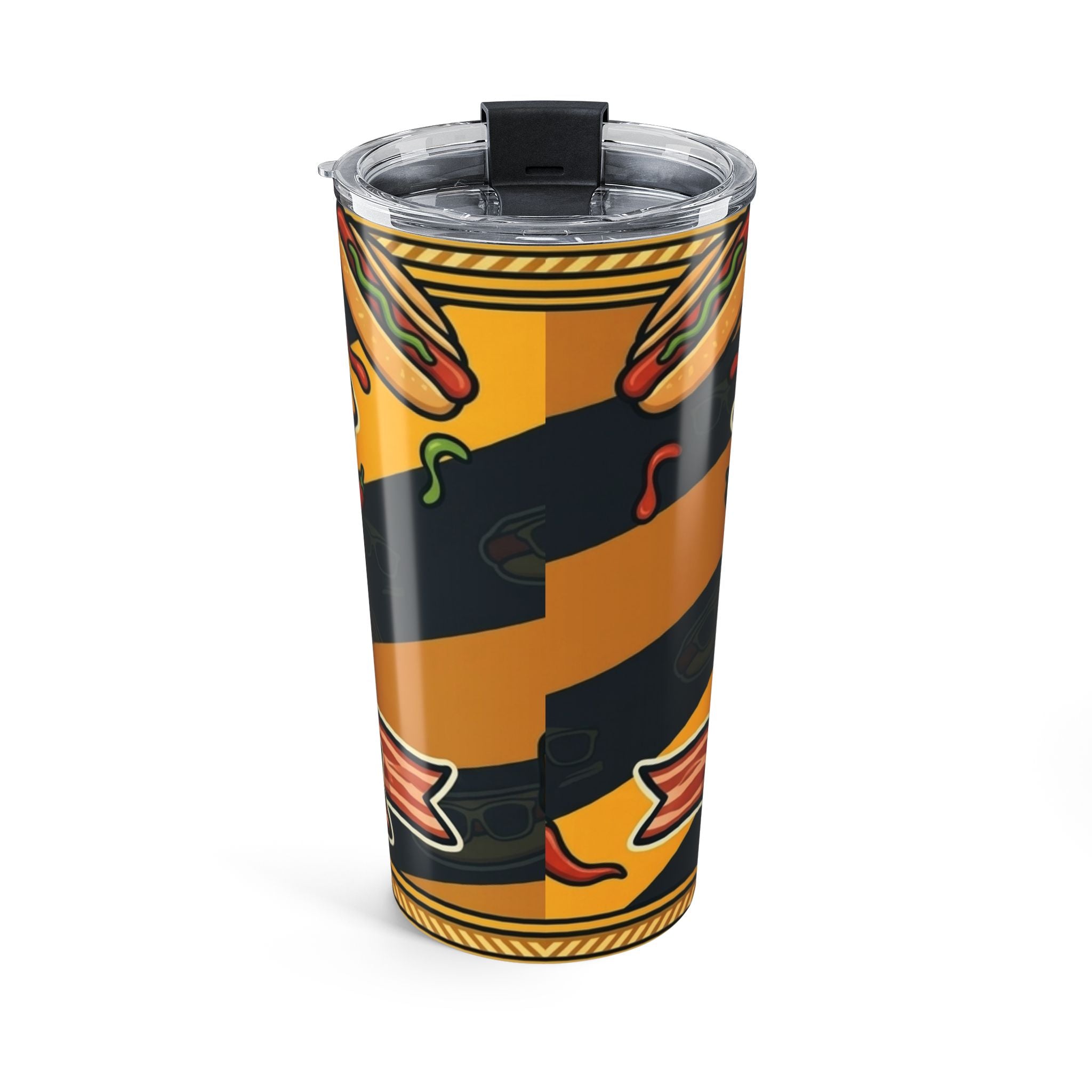 20oz Tumbler – 'Rollin' Dog' Hot Dog Cartoon Travel Cup (Insulated, Fun Summer Gift)