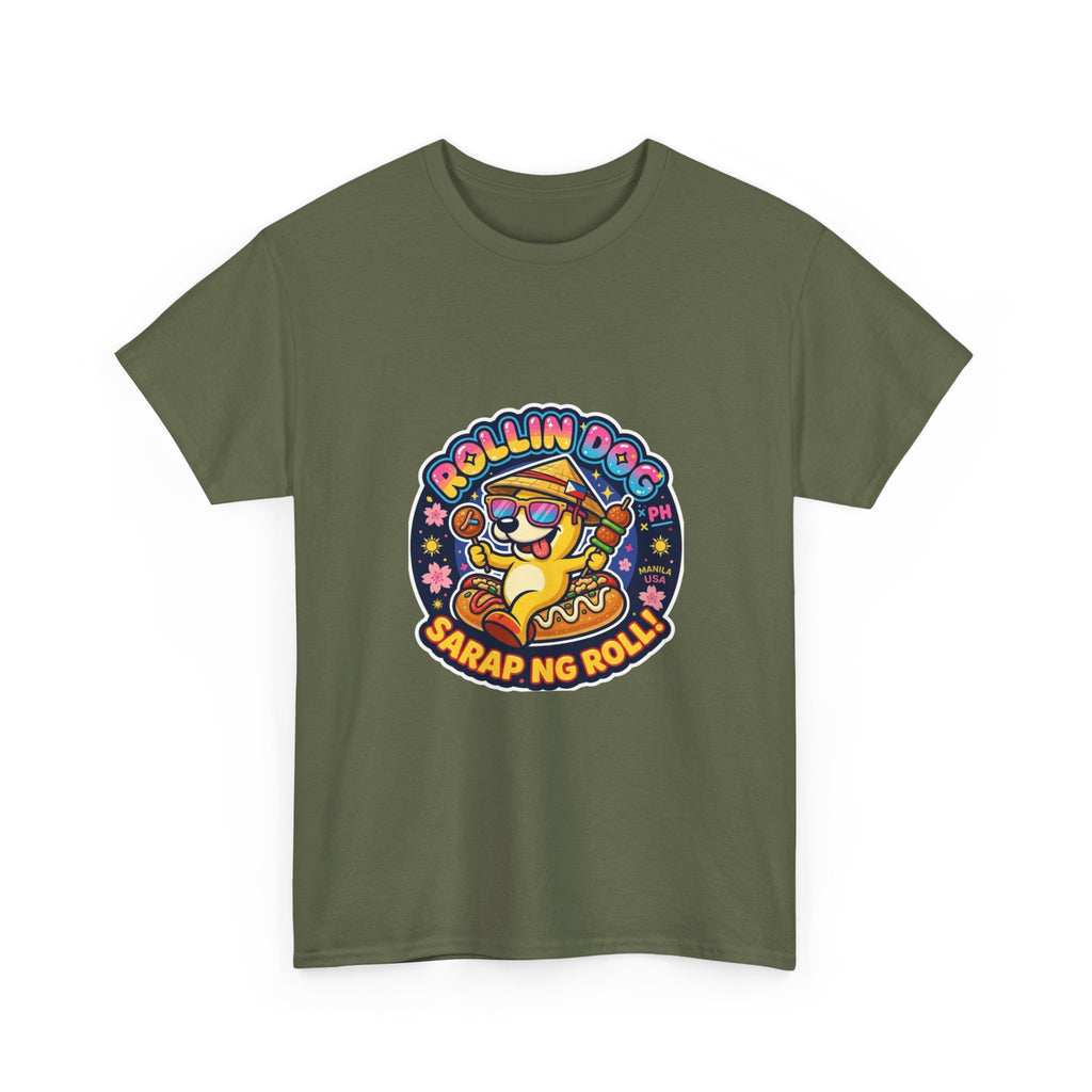 T-Shirt — "Rollin Dog" Sarap ng Roll Cute Filipino Foodie Tee