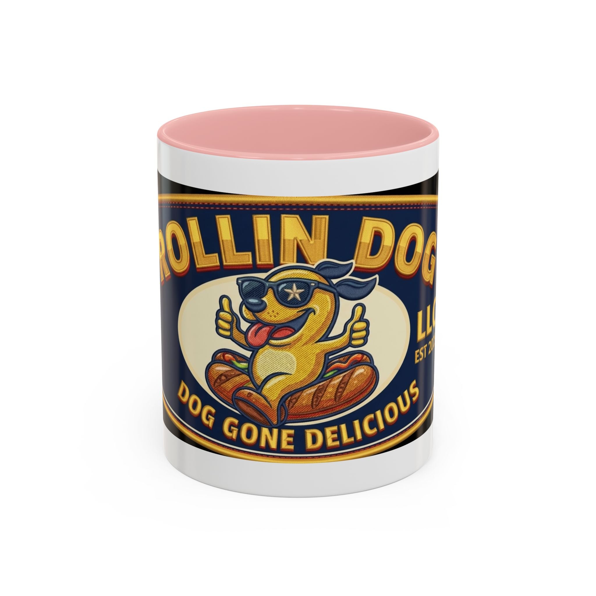 Texas Rollin Dog Coffee Mug - 'Dog Gone Delicious' Novelty Accent Mug (11/15oz)