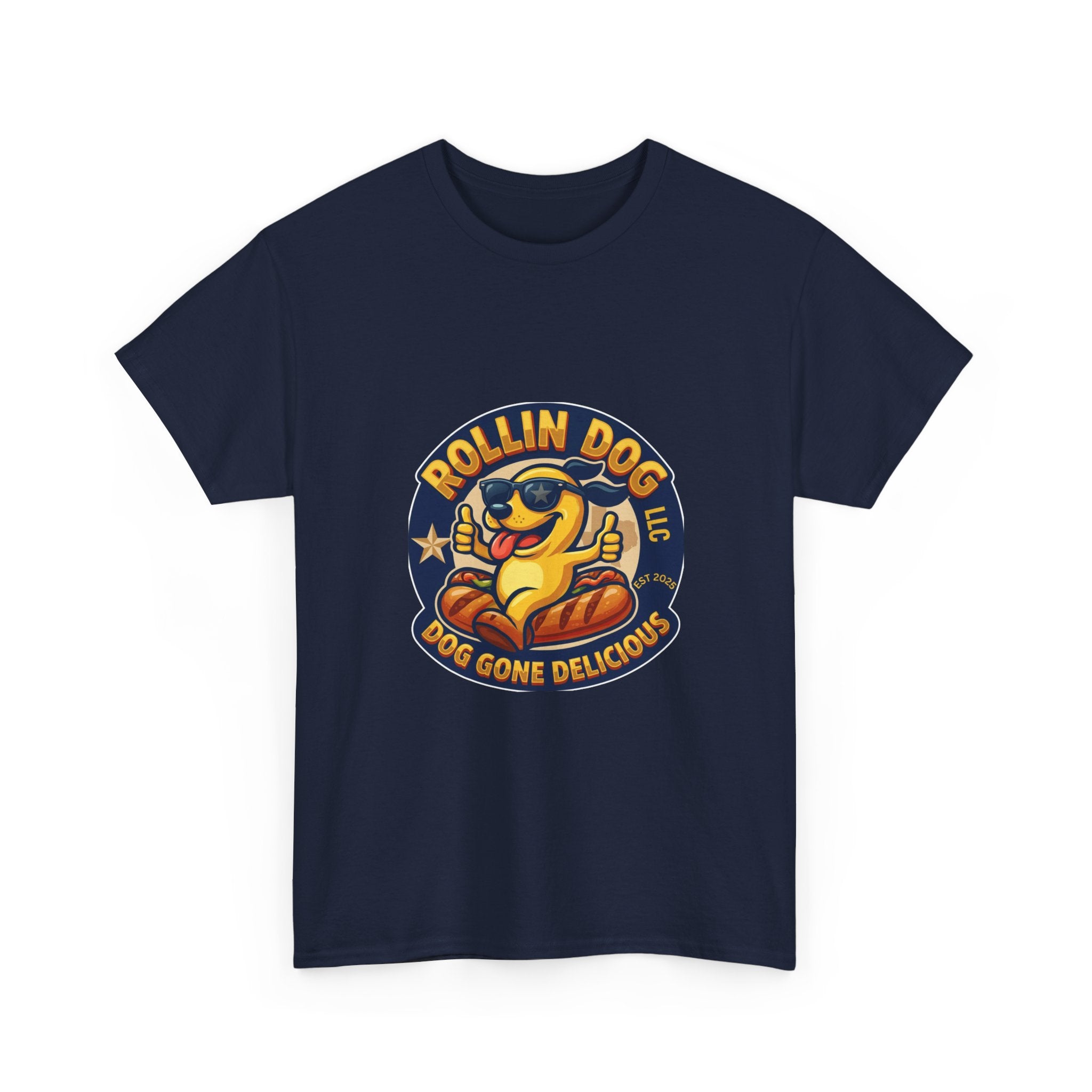 T-Shirt — "Texas Rollin Dog" Retro Hot Dog Mascot Tee