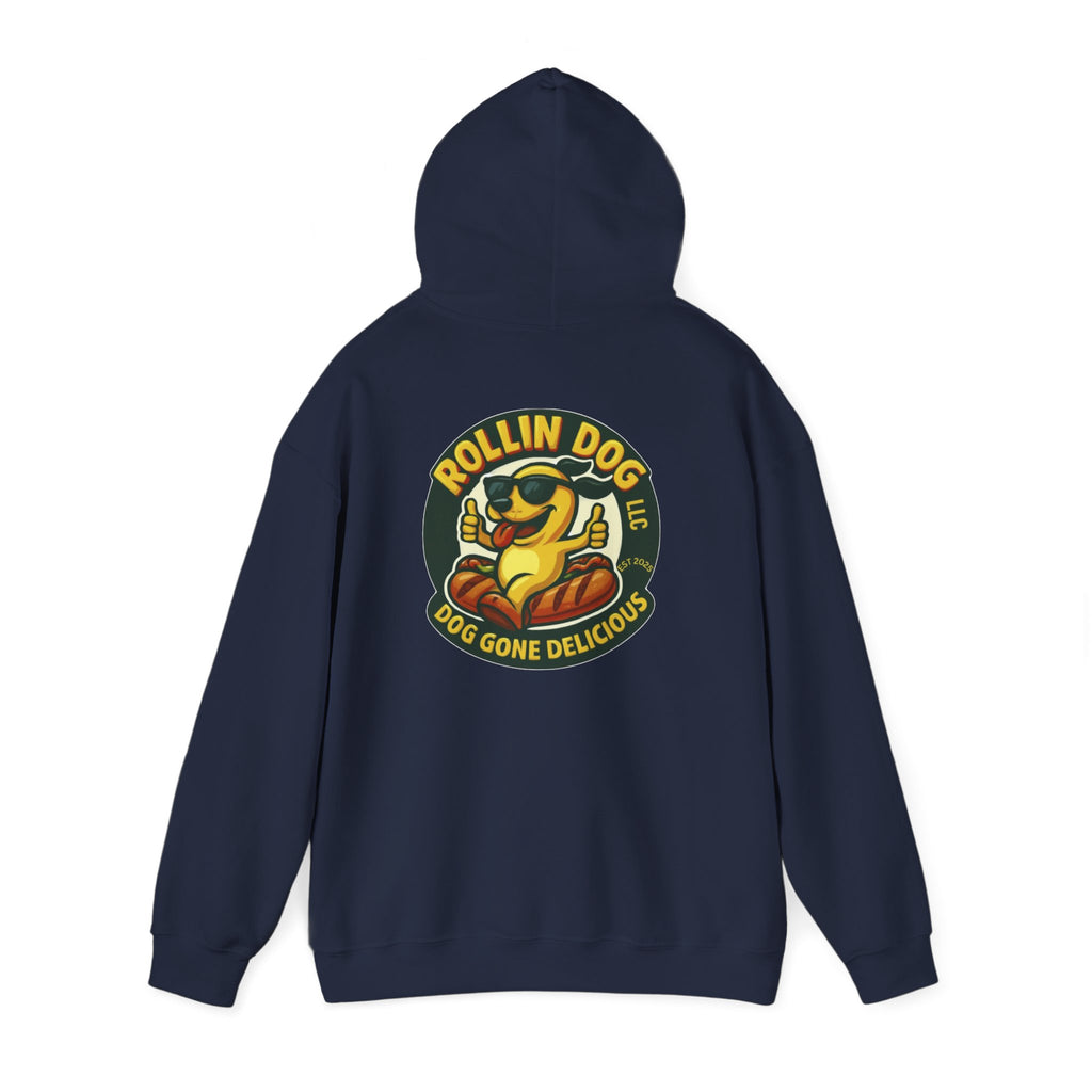 Original Dog Logo Hoodie — 'Rollin Dog LLC: Dog Gone Delicious' Graphic Pullover